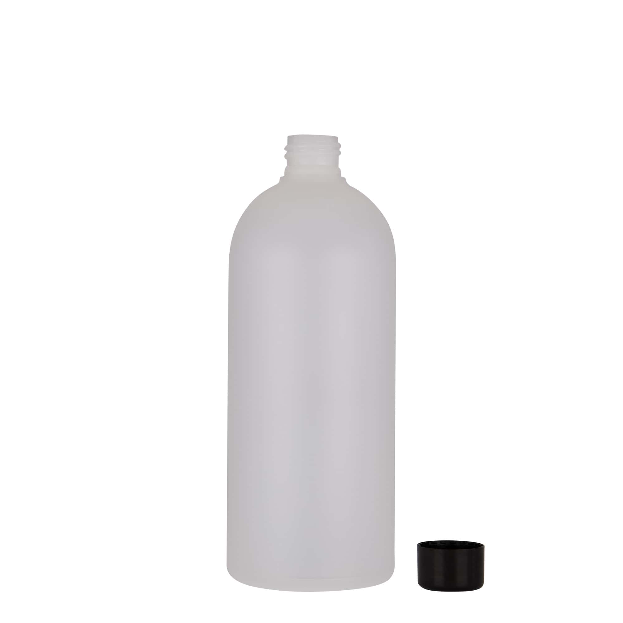 500 ml plastflaske »Tuffy«, HDPE, natur, åbning: 24/410