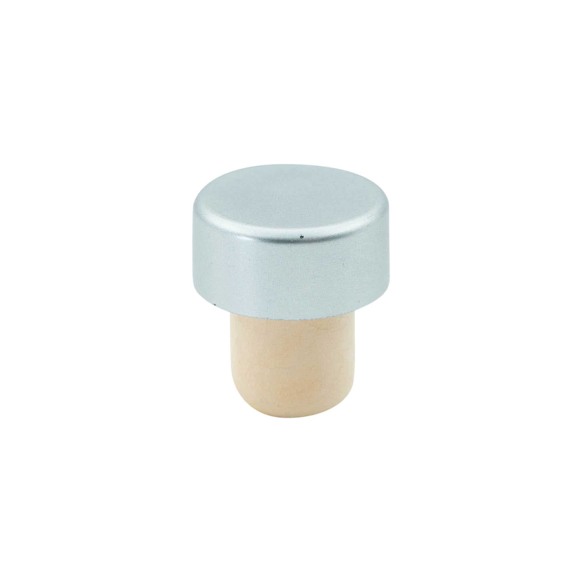 Prop 19 mm, plast, sølv, til åbning: Kork Prop 19 mm, plast, sølv, til åbning: Kork