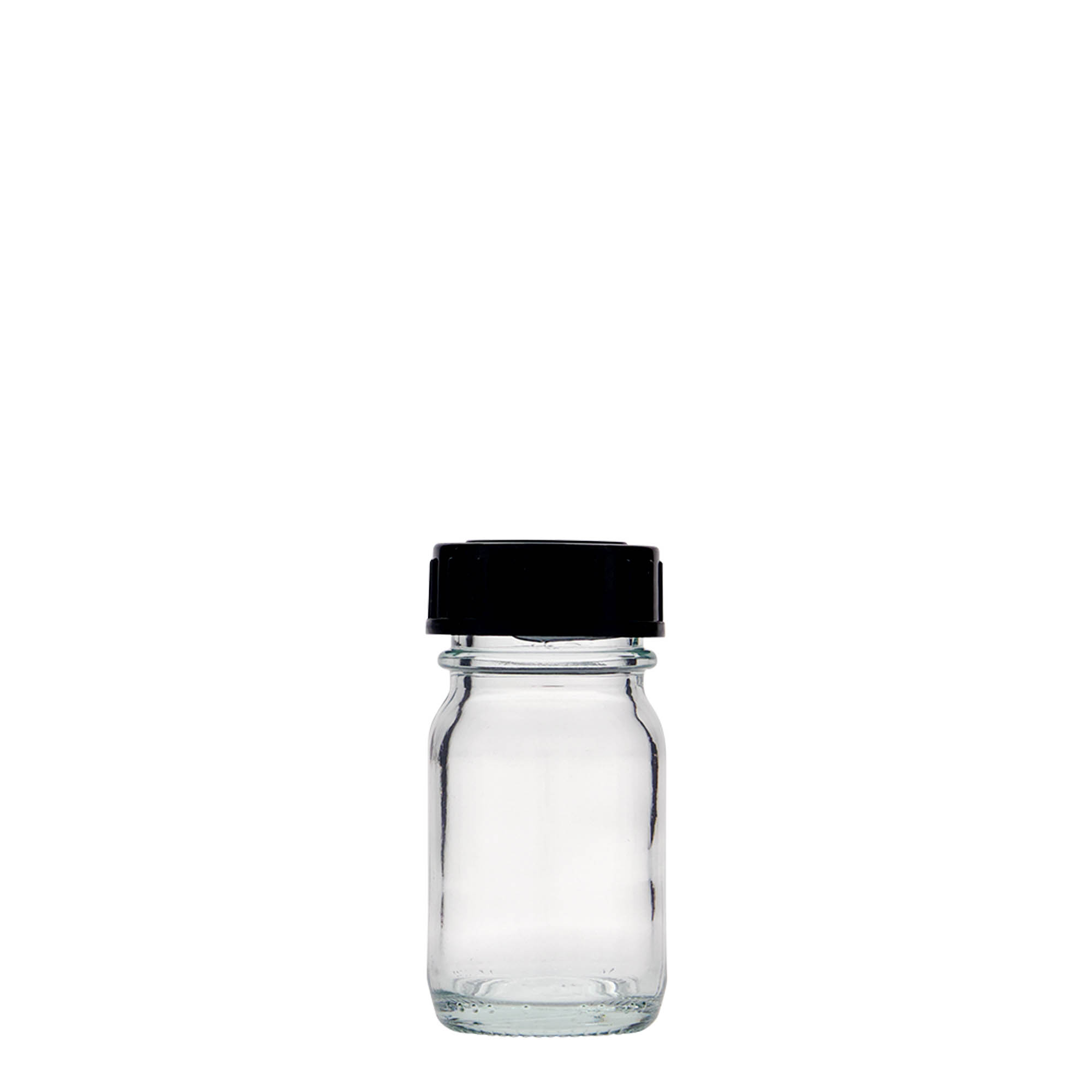 30 ml bredhalsglas, åbning: DIN 32 30 ml bredhalsglas, åbning: DIN 32