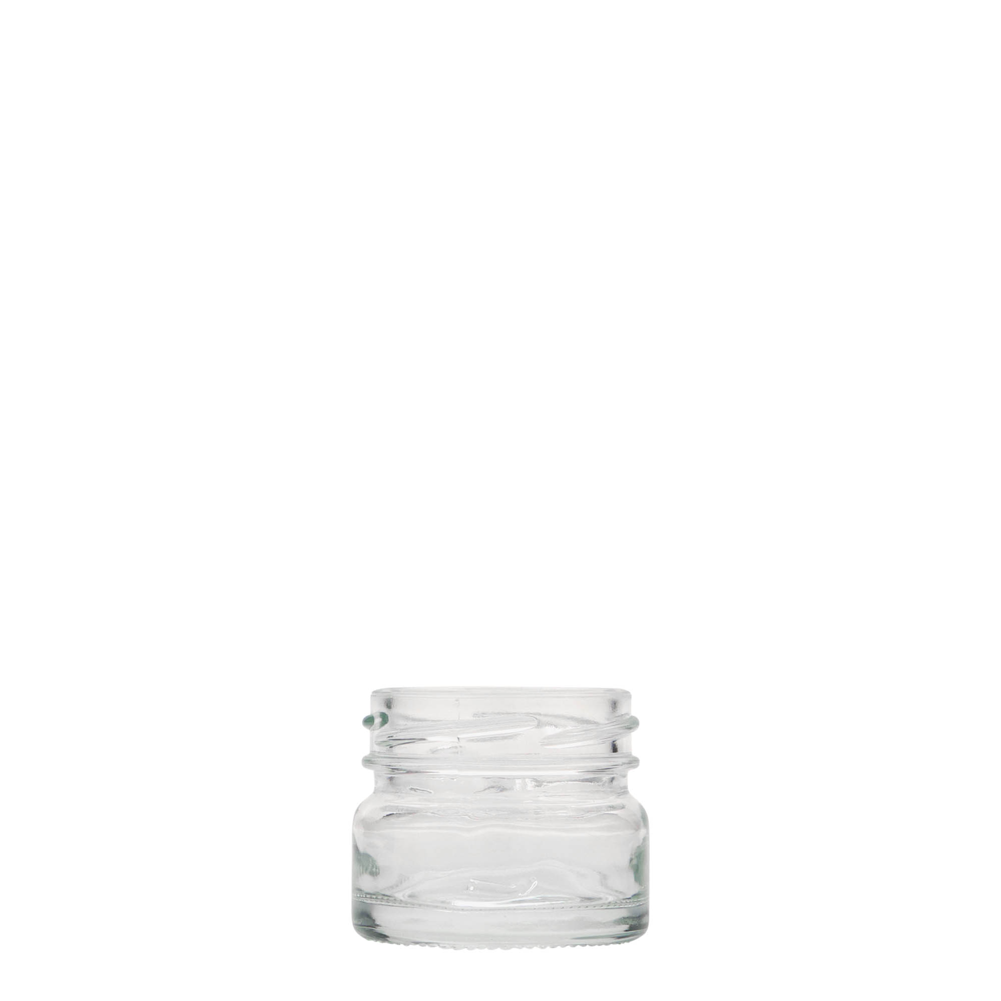 30 ml fladt rundt glas, åbning: Twist-Off (TO 43) 30 ml fladt rundt glas, åbning: Twist-Off (TO 43)