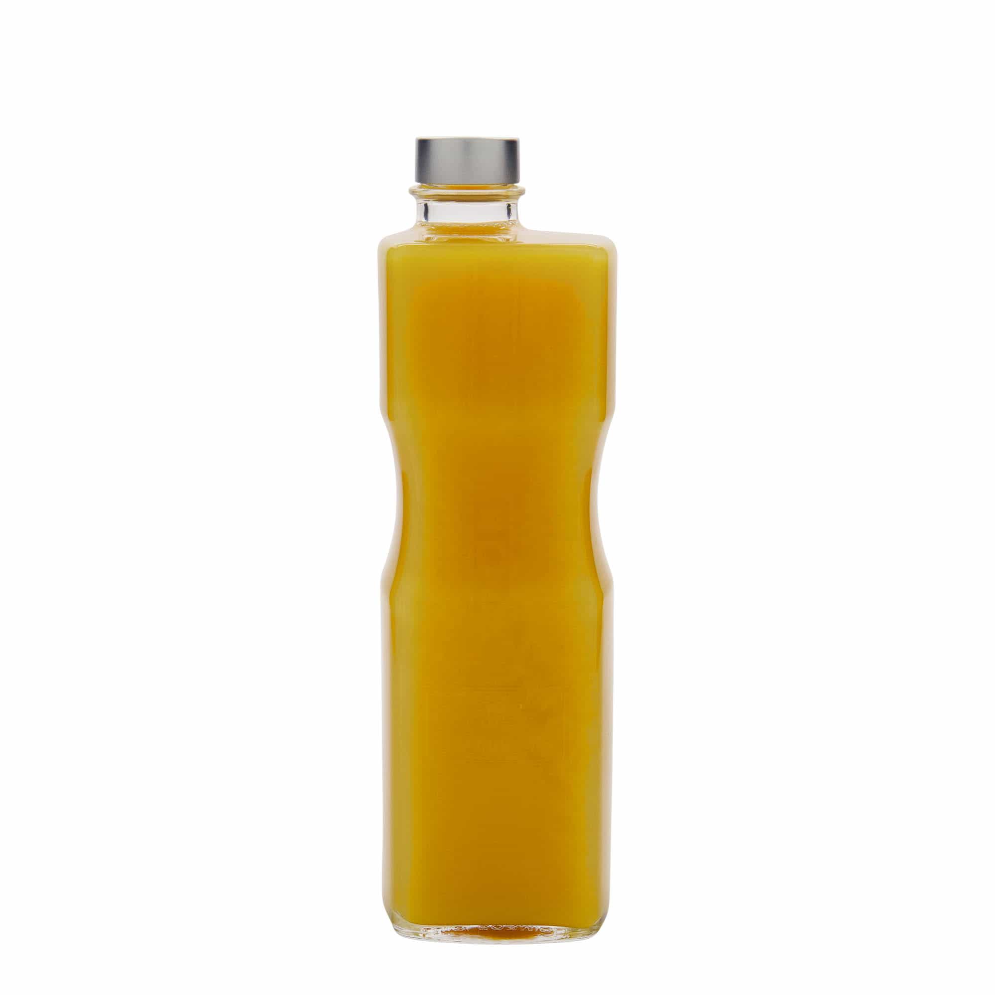 1.000 ml glasflaske 'Optima Juice', firkantet, åbning: Skruelåg