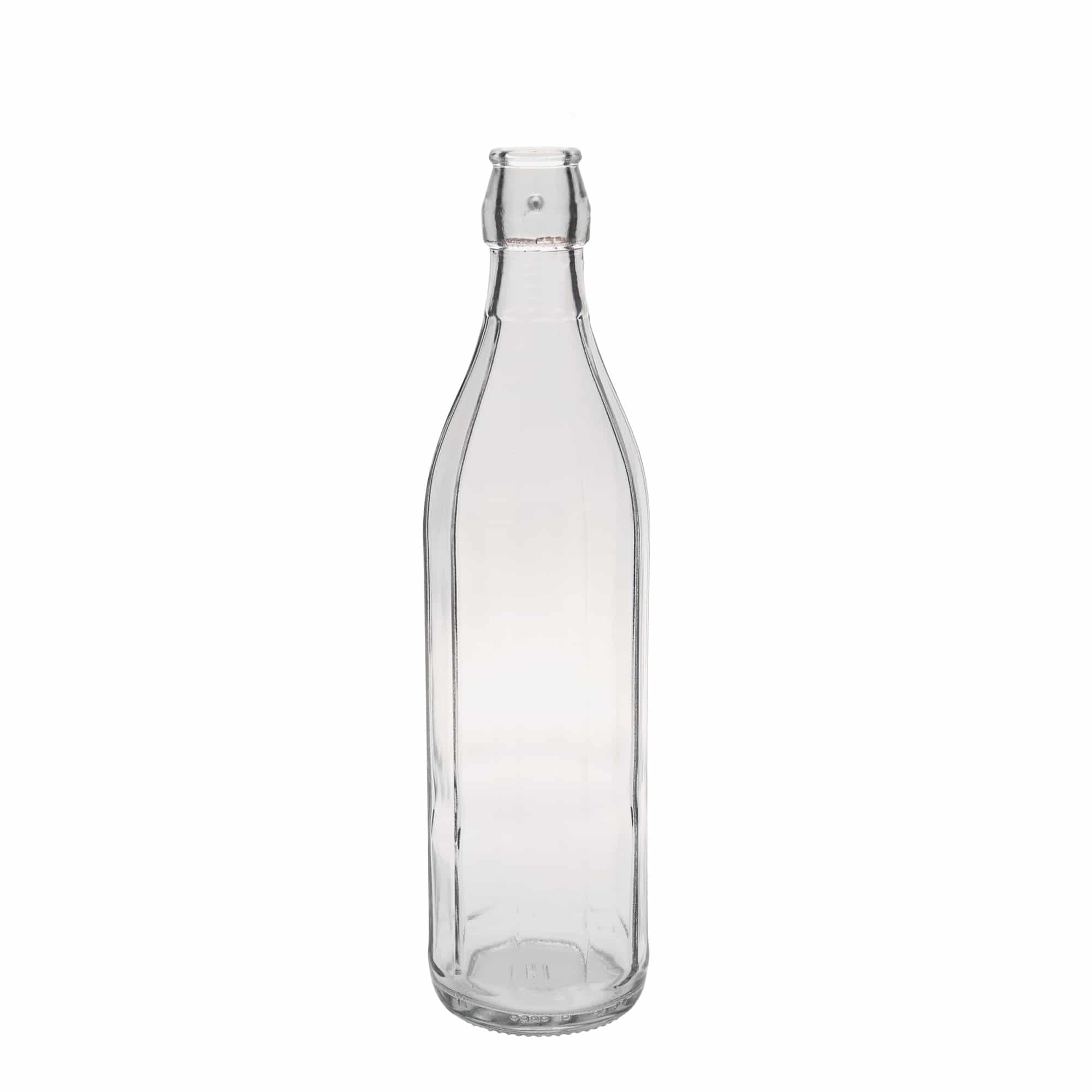750 ml glasflaske »Bravo«, ti-kantet, åbning: patentprop