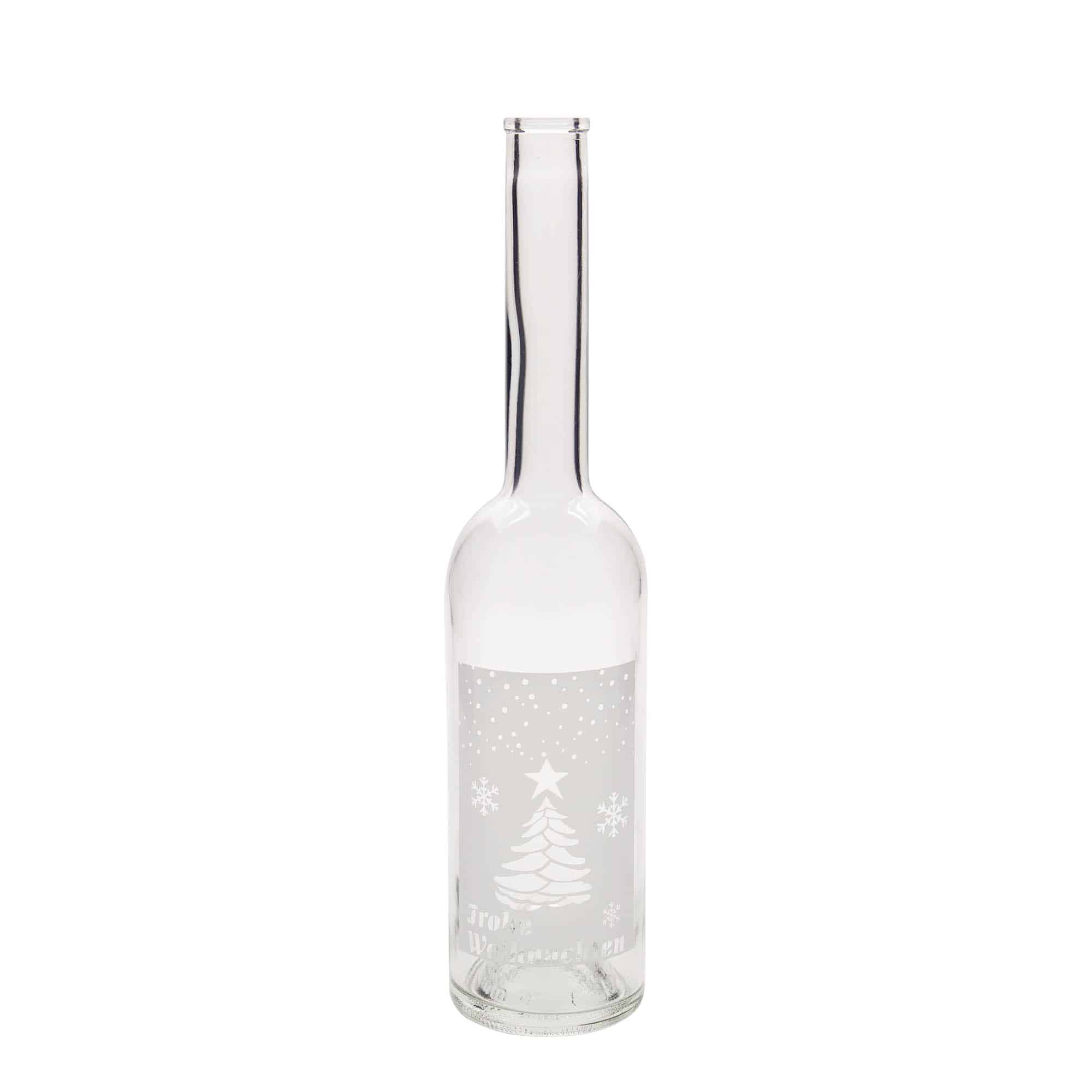 500 ml glasflaske 'Opera', motiv: Hvid jul, åbning: Kork 500 ml glasflaske 'Opera', motiv: Hvid jul, åbning: Kork