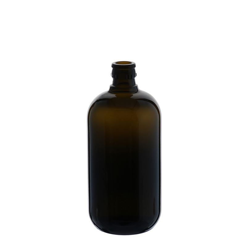 750 ml eddike-/olieflaske »Biolio«, glas, antikgrøn, åbning: DOP