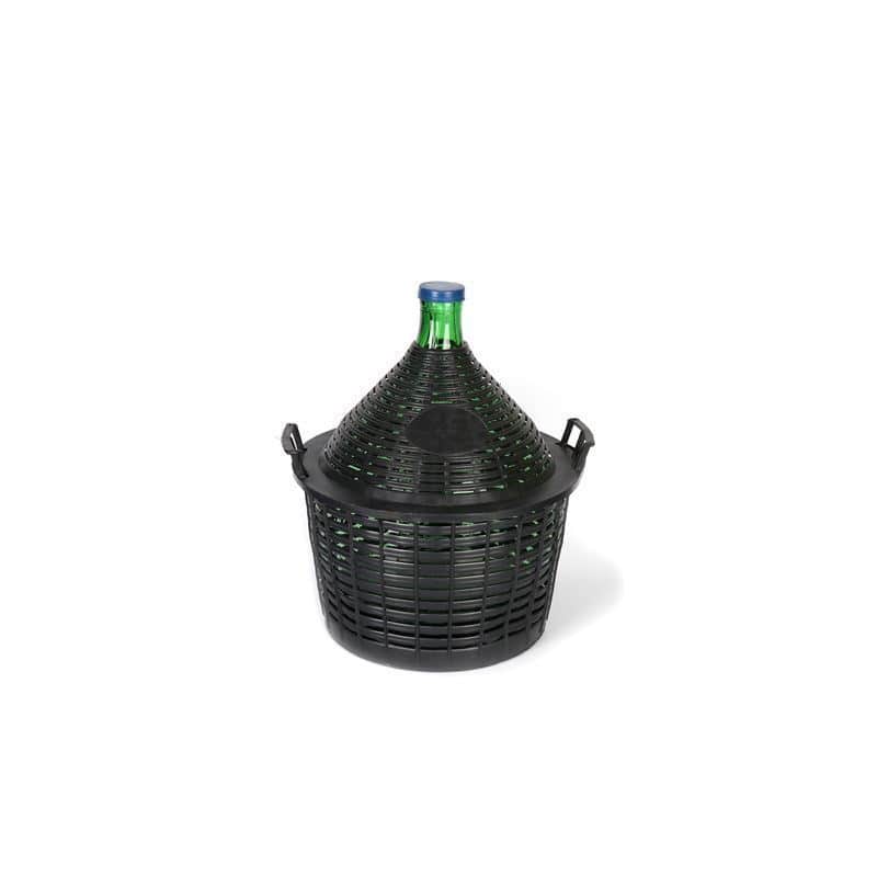 20 l ballonflaske, smalhalset, glas, grøn, åbning: Hætte 20 l ballonflaske, smalhalset, glas, grøn, åbning: Hætte