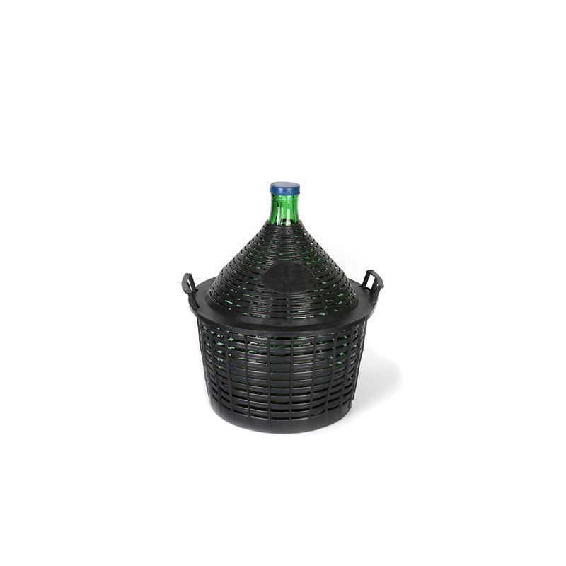 20 l ballonflaske med smal hals, glas, grøn, åbning: påklipsningslåg 20 l ballonflaske med smal hals, glas, grøn, åbning: påklipsningslåg