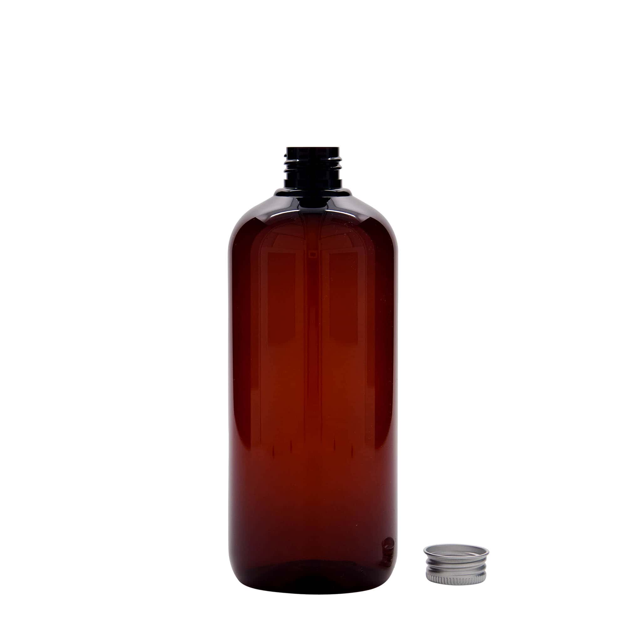 500 ml genbrugsplastflaske 'Victor's Best', PCR, brun, åbning: 24/410