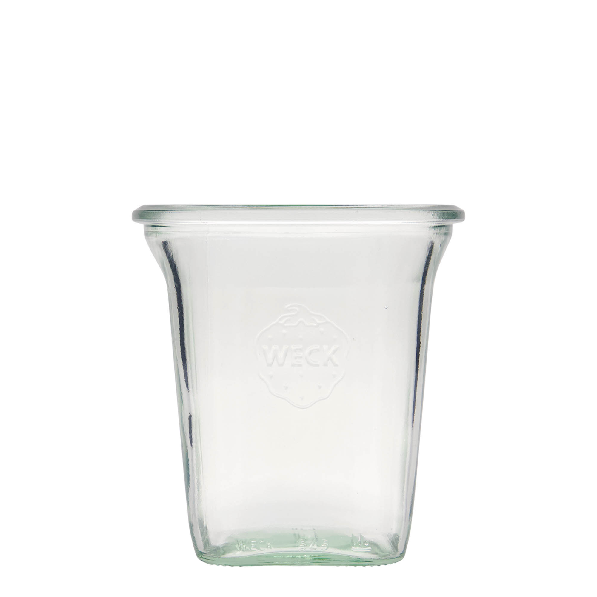 545 ml WECK-Quadroglas, firkantet, munding: rundkantet 545 ml WECK-Quadroglas, firkantet, munding: rundkantet
