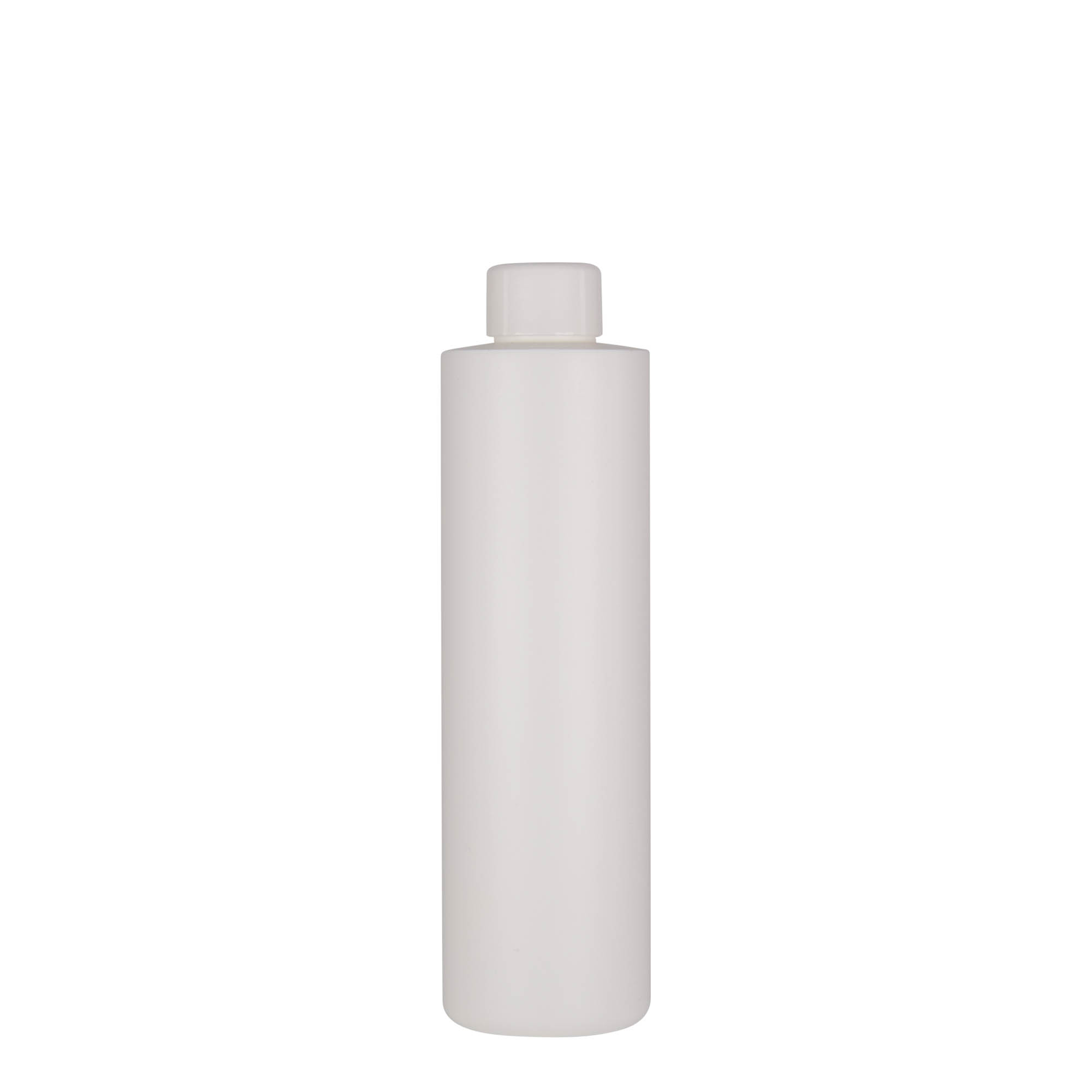 250 ml plastflaske 'Pipe', HDPE, hvid, åbning: 24/410