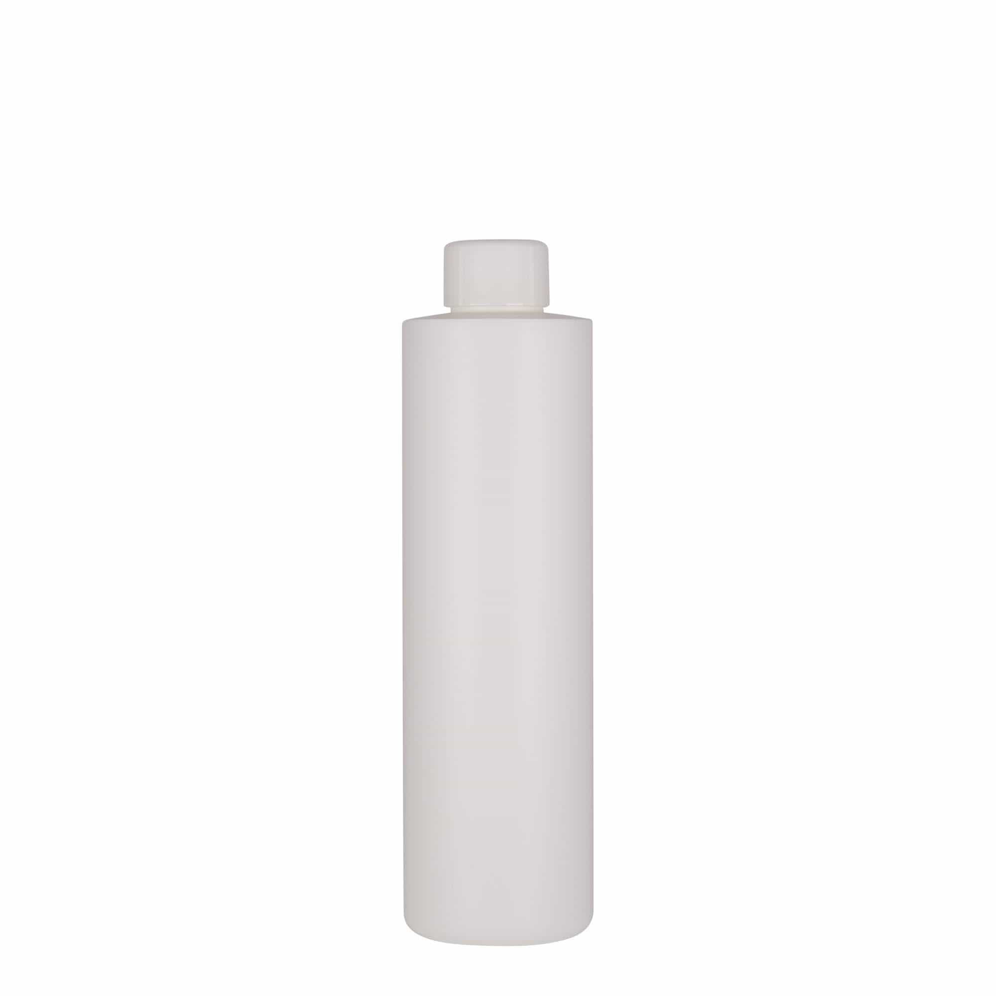 250 ml plastflaske »Pipe«, HDPE, hvid, åbning: 24/410