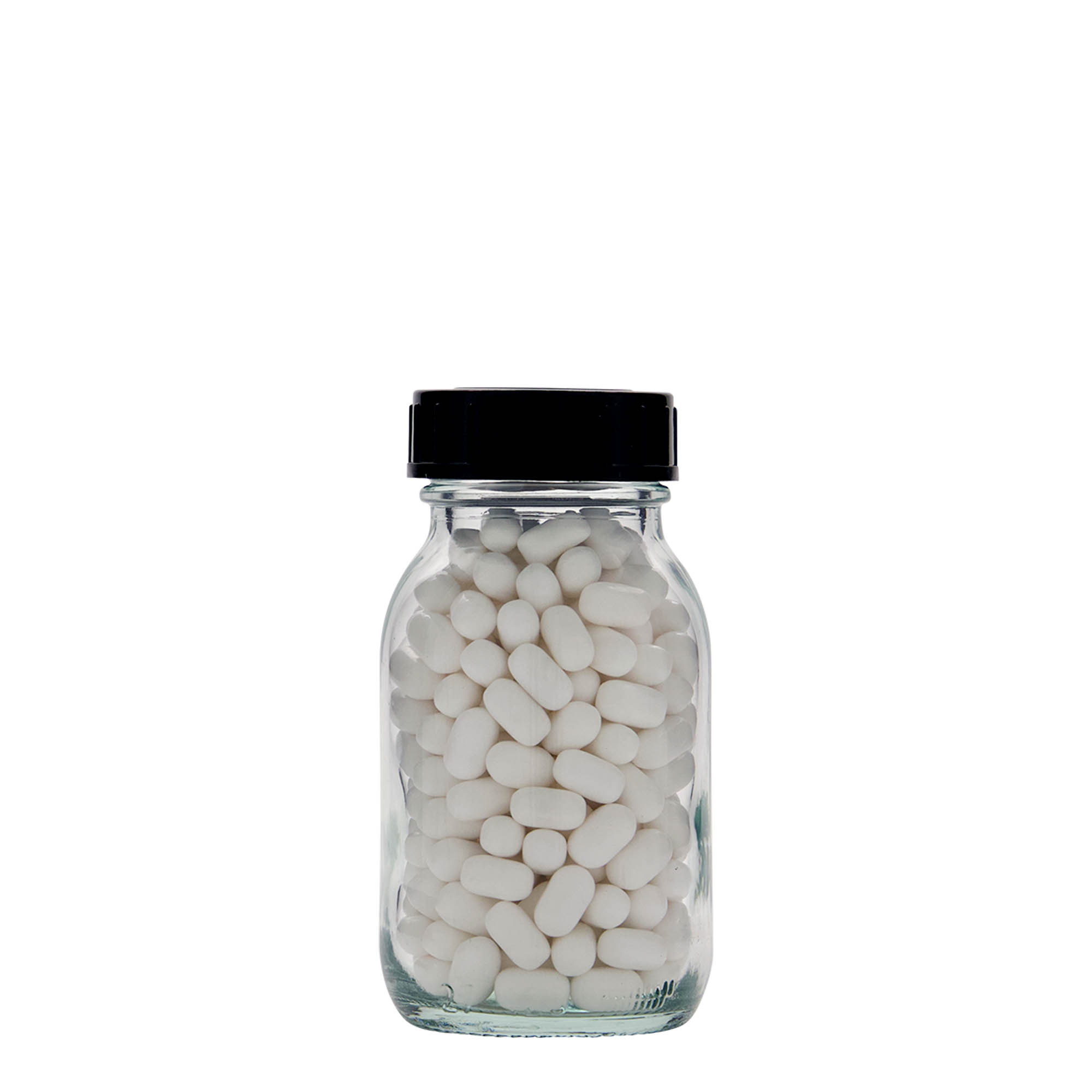 125 ml bredhalsglas, åbning: DIN 40 125 ml bredhalsglas, åbning: DIN 40