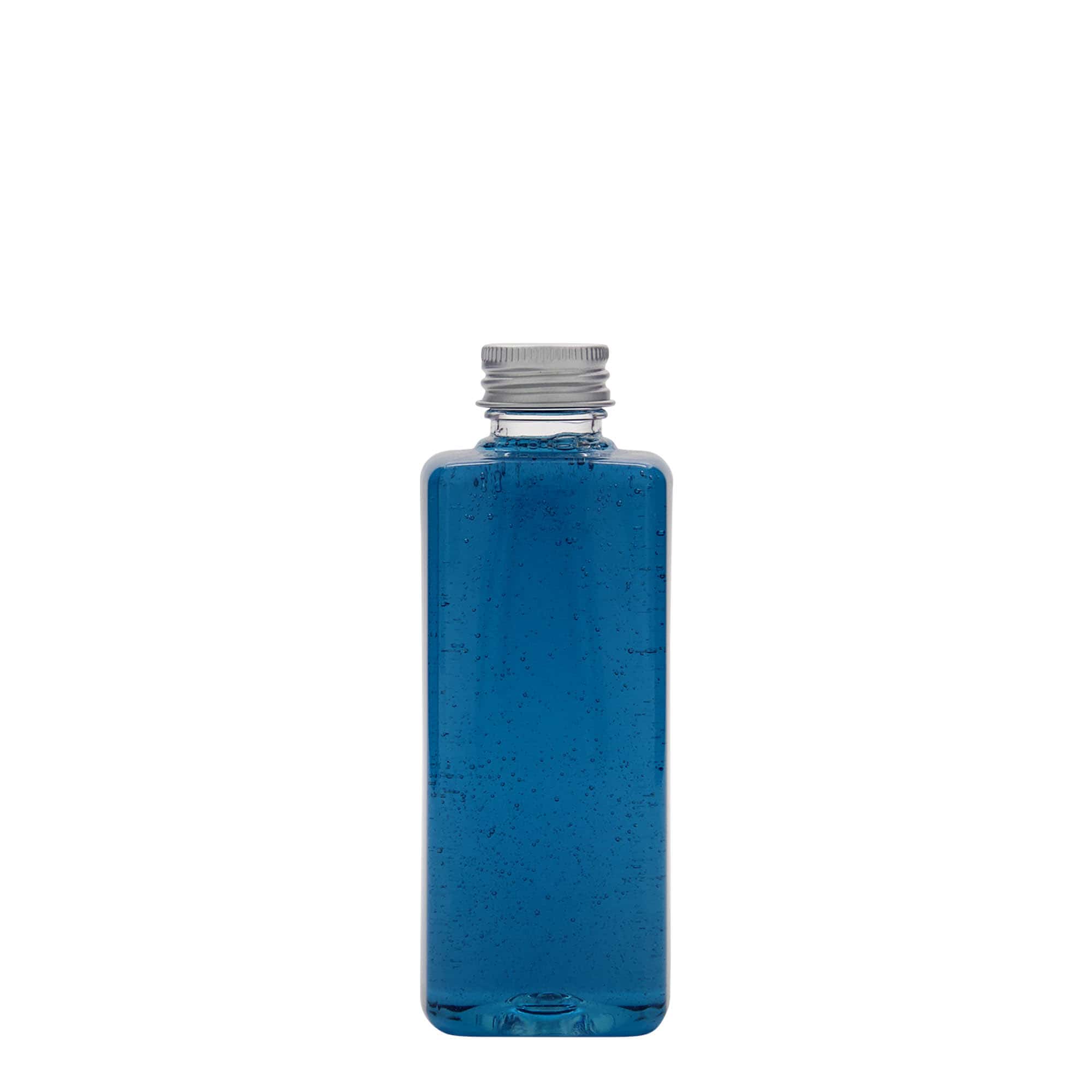 200 ml PET-flaske 'Karl', kvadratisk, plastik, munding: 24/410