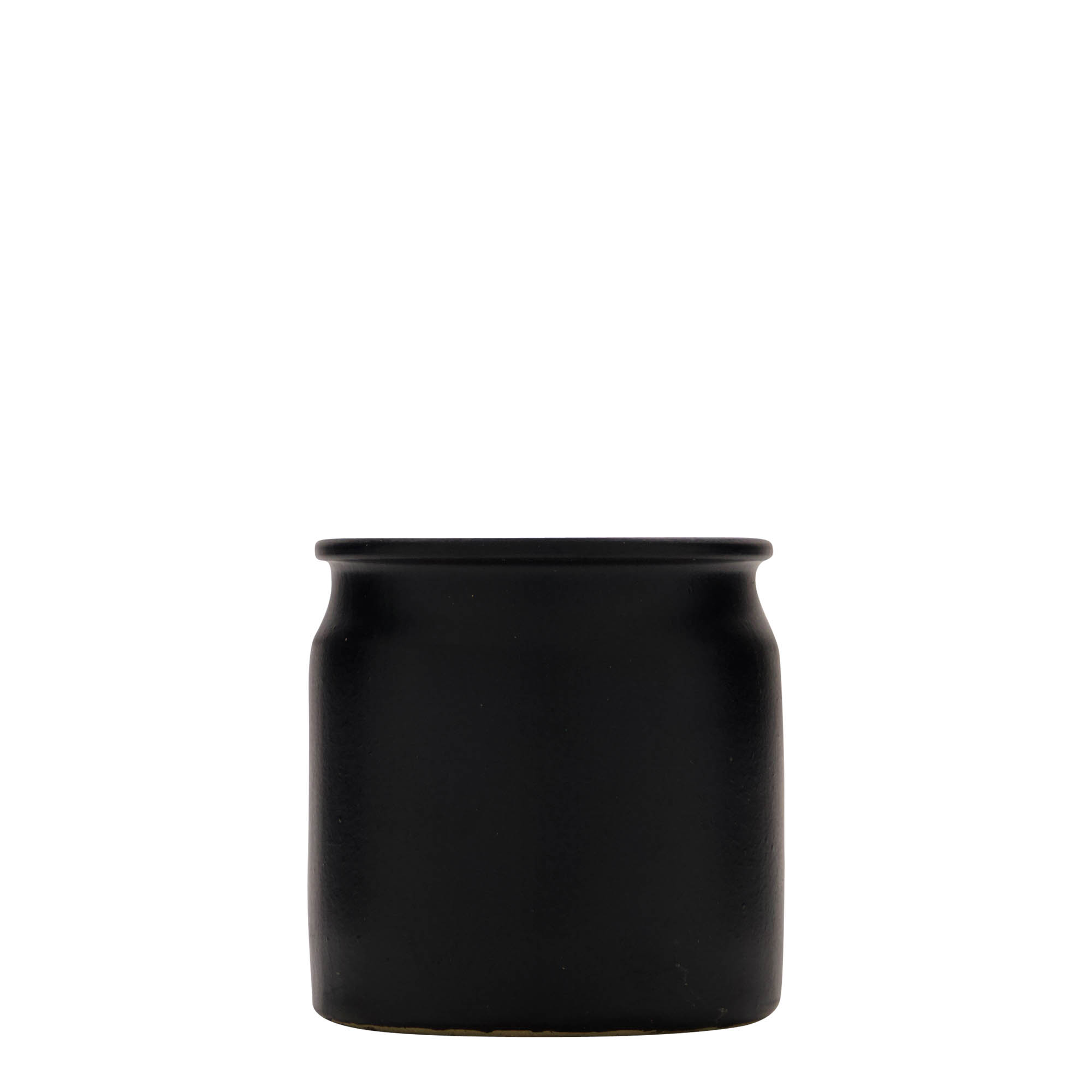 160 ml stentøjskrukke, keramik, sort, åbning: kork