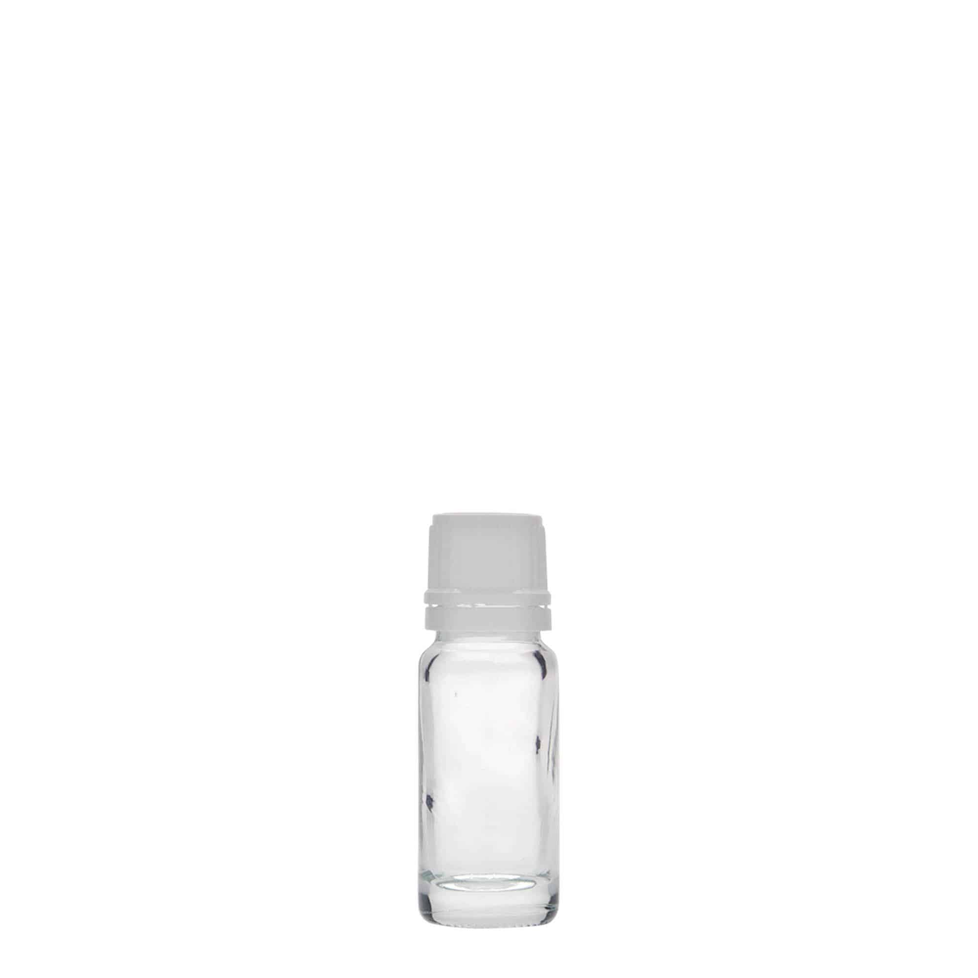 10 ml medicinflaske, glas, åbning: DIN 18