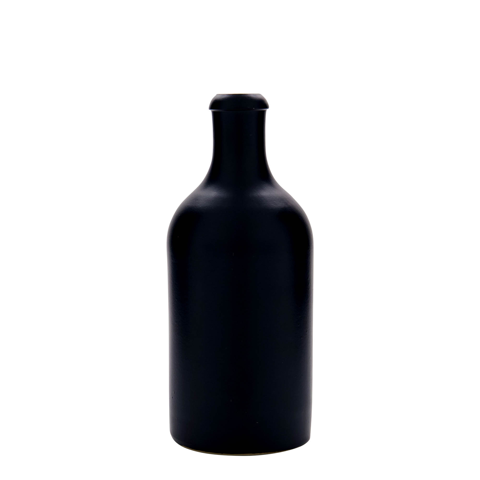 500 ml tonkrukke, stentøj, sort, åbning: kork 500 ml tonkrukke, stentøj, sort, åbning: kork