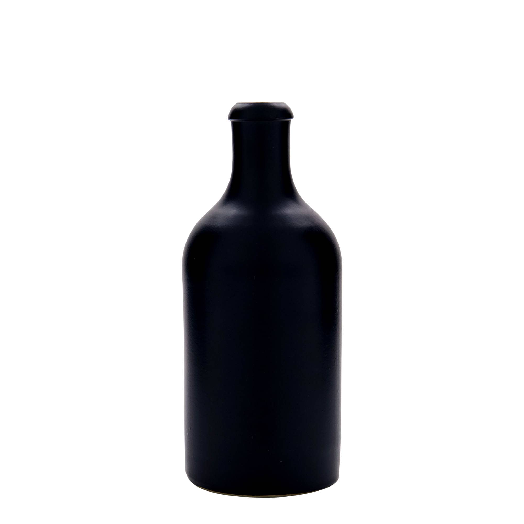 500 ml tonkrukke, stentøj, sort, åbning: kork