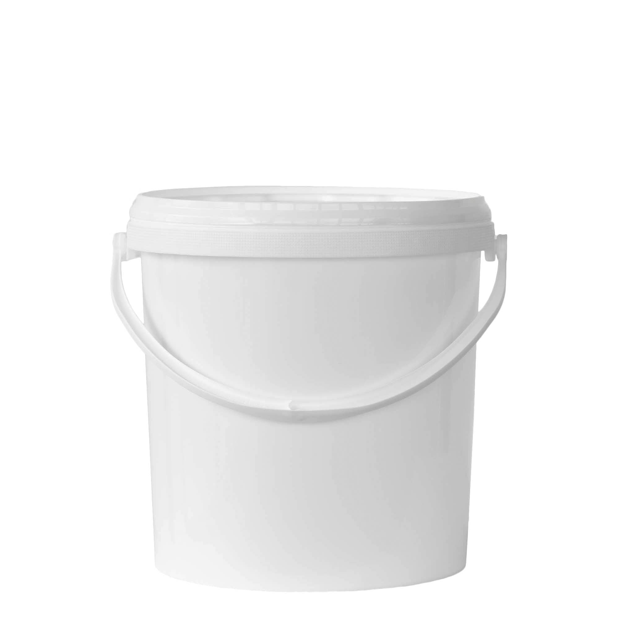 10 l spand, PP-plast, hvid
