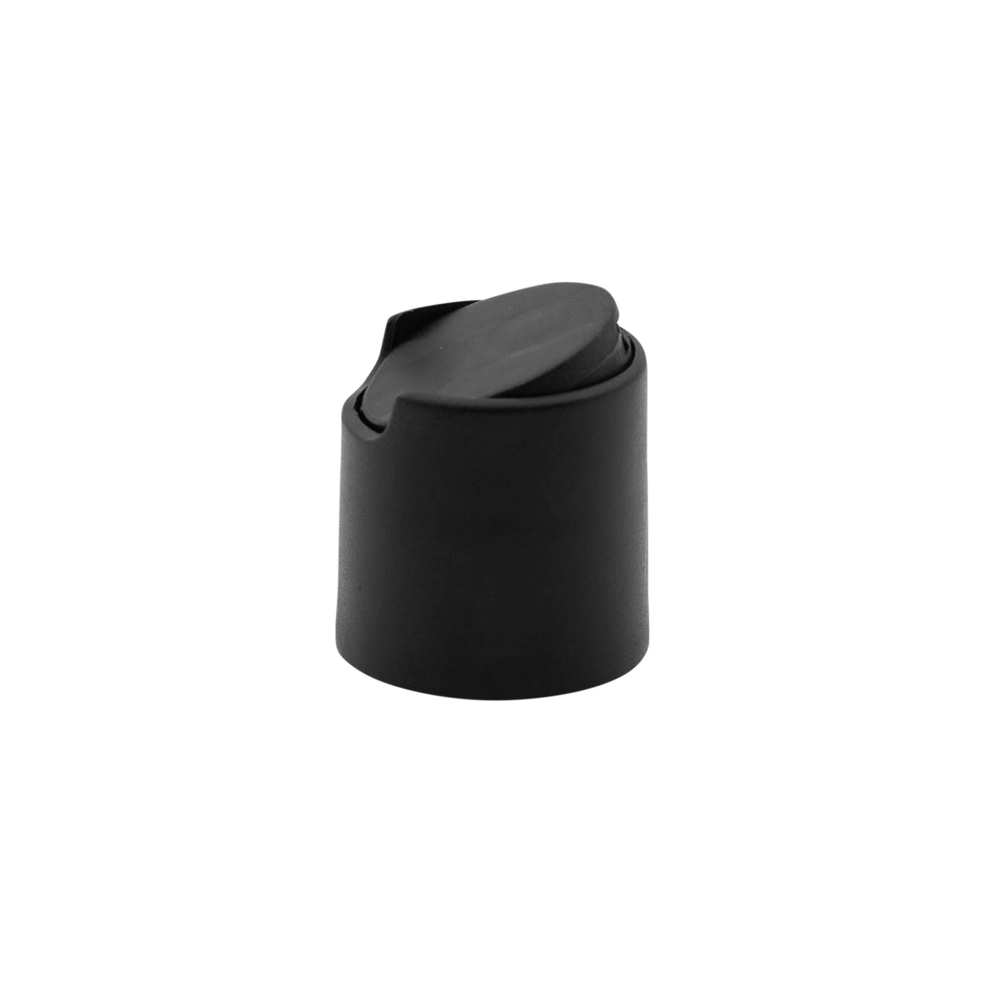Skruelåg Disc Top, PP-plast, sort, til munding: 24/410 Skruelåg Disc Top, PP-plast, sort, til munding: 24/410