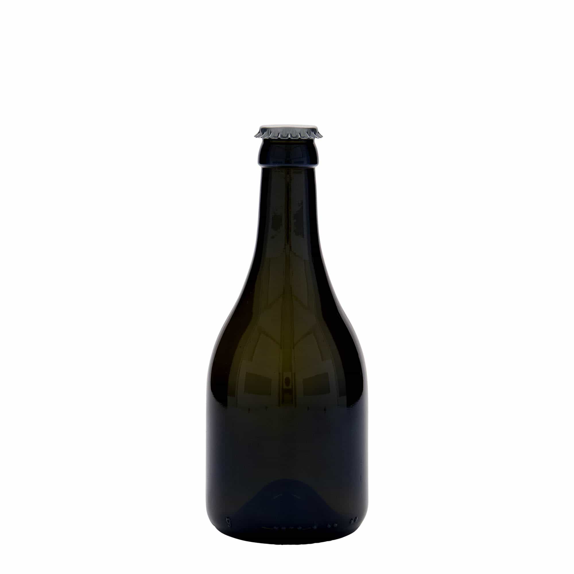330 ml ølflaske »Horta«, glas, antikgrøn, åbning: kronkapsel