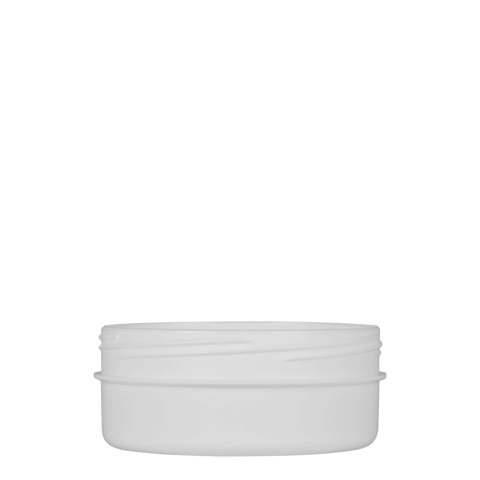 125 ml plastikdåse »White Line«, PP, hvid, åbning: skruehætte