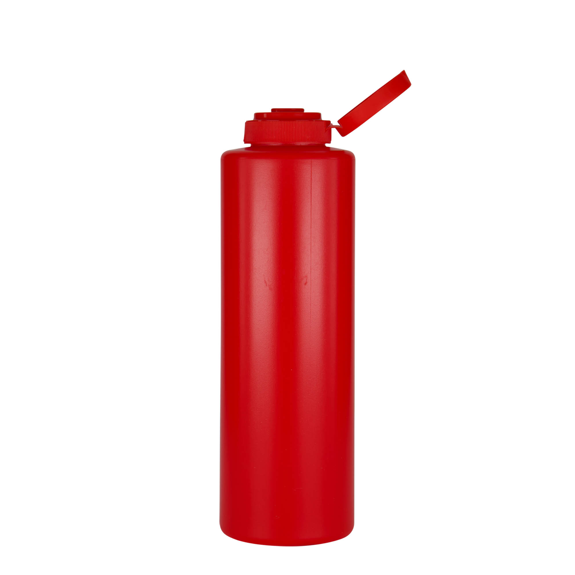 500 ml sauceflaske, LDPE-plast, rød, åbning: 38/400 500 ml sauceflaske, LDPE-plast, rød, åbning: 38/400