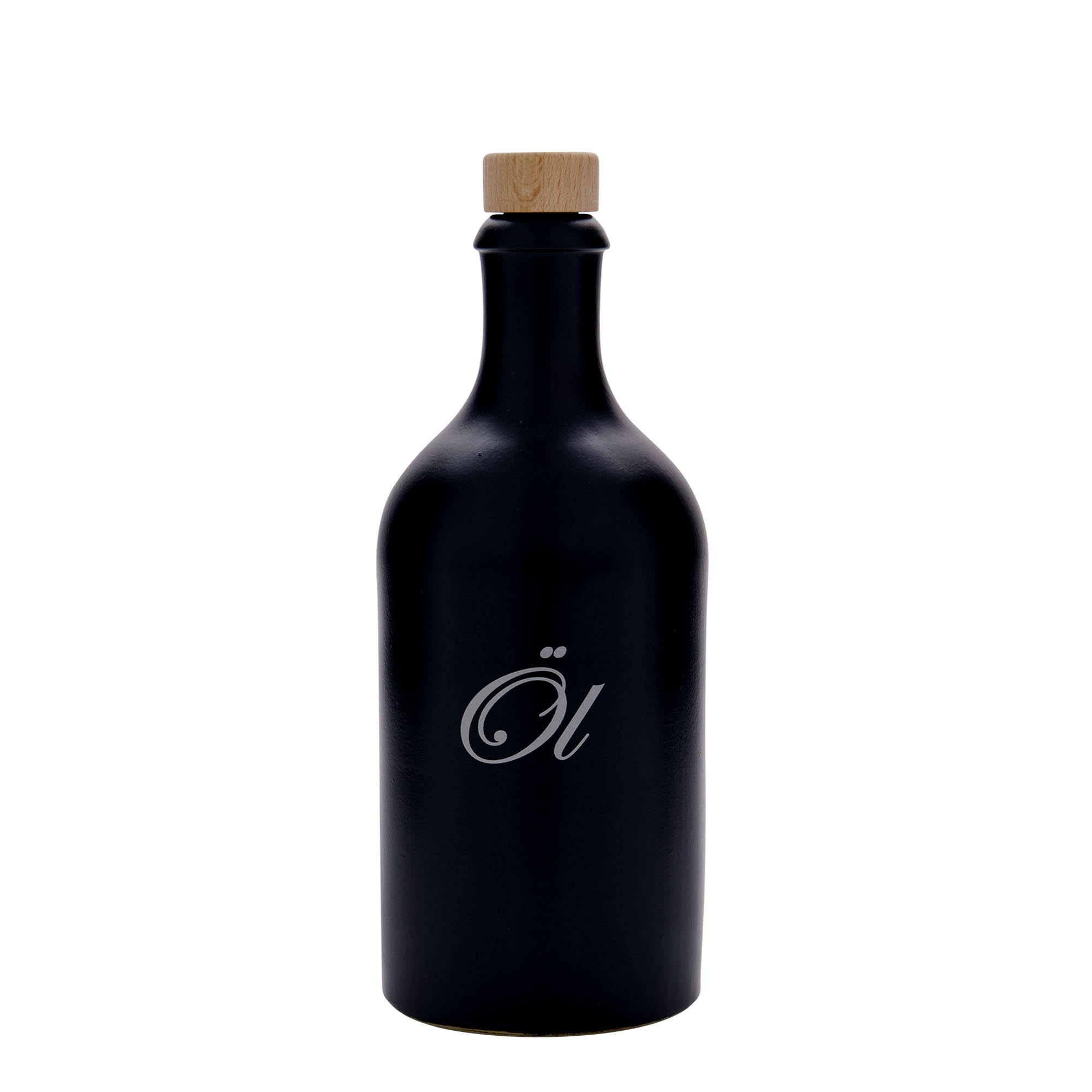 500 ml tonkrukke, motiv: øl, stentøj, sort, åbning: kork 500 ml tonkrukke, motiv: øl, stentøj, sort, åbning: kork