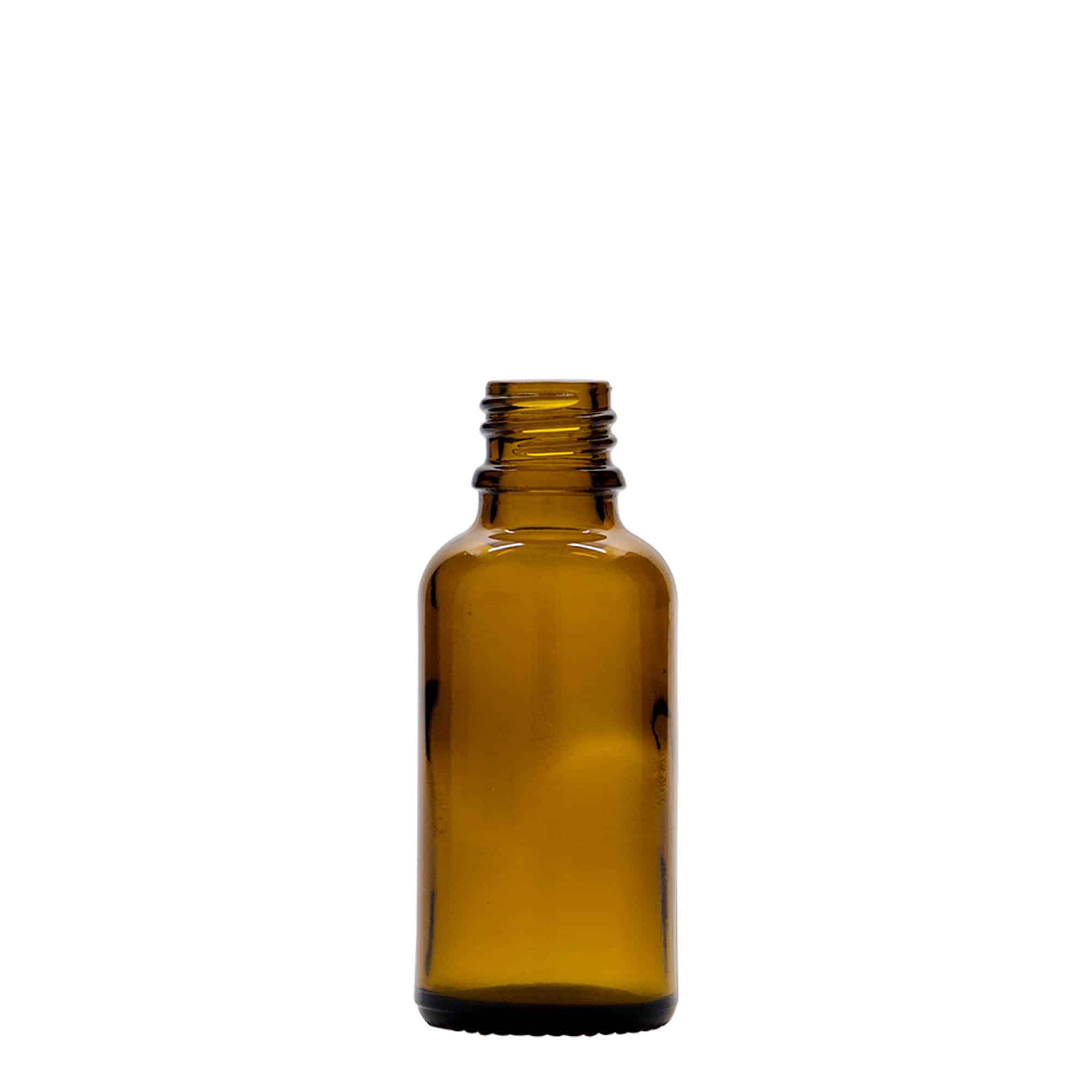 30 ml sprøjteflaske, medicin, glas, brun, åbning: DIN 18