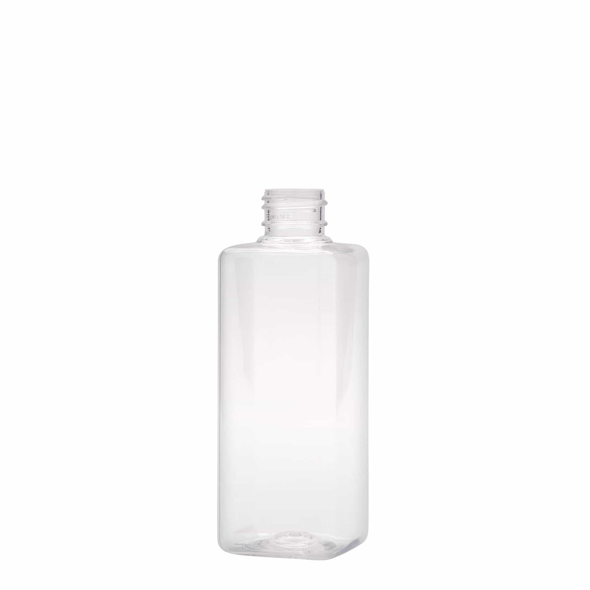 200 ml PET-flaske 'Karl', kvadratisk, plast, åbning: GPI 24/410