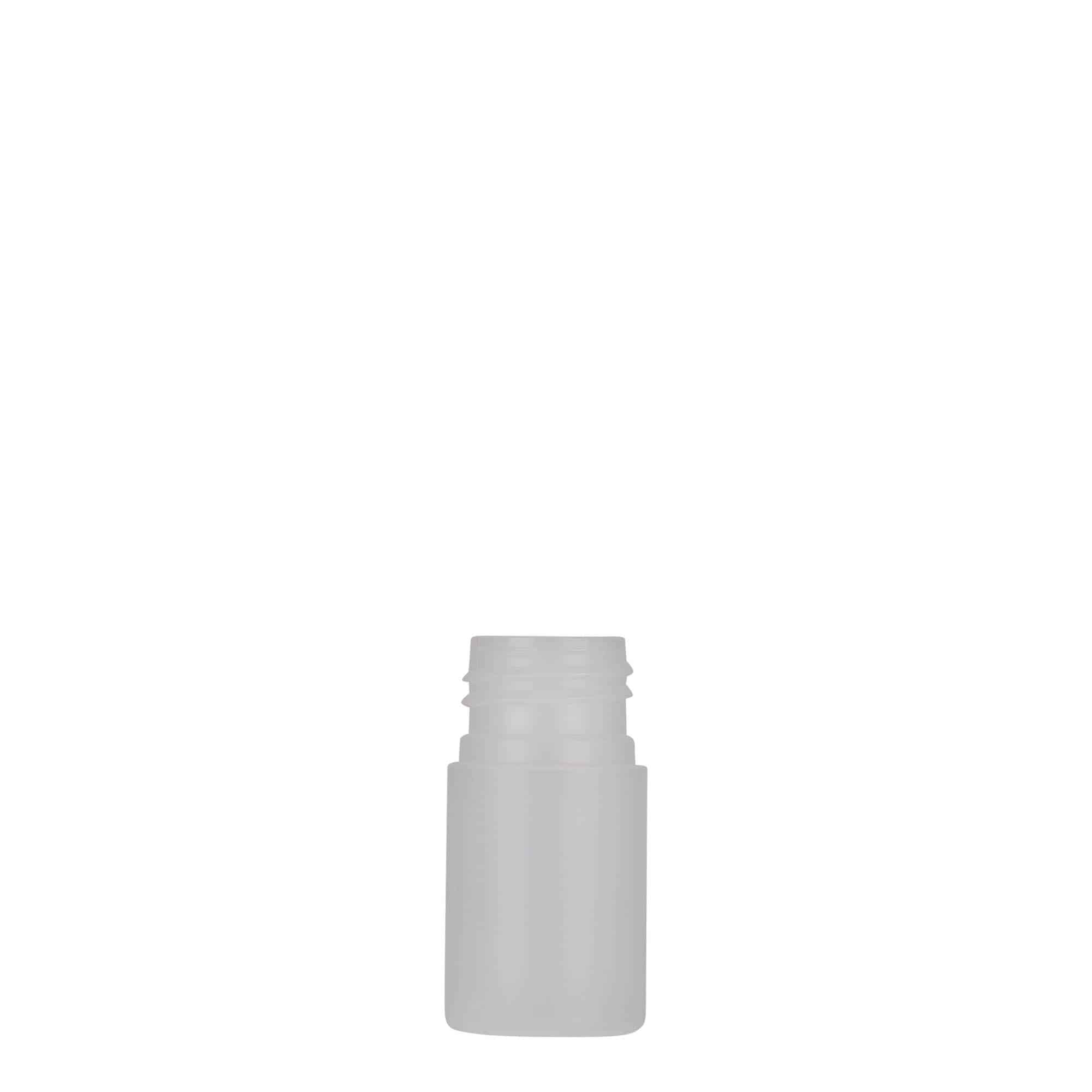 15 ml plastflaske »Tuffy«, HDPE, natur, åbning: 24/410