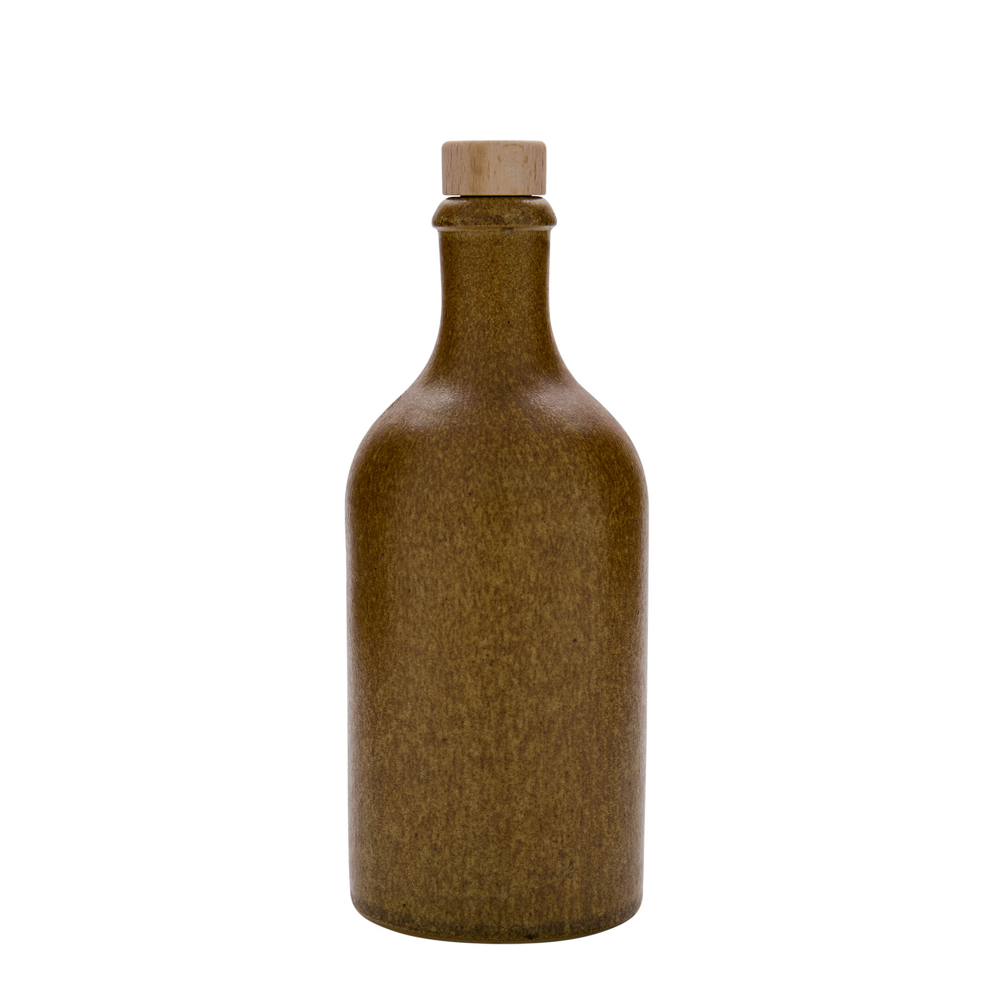 500 ml tonkrukke, stentøj, brun-krystal, åbning: kork