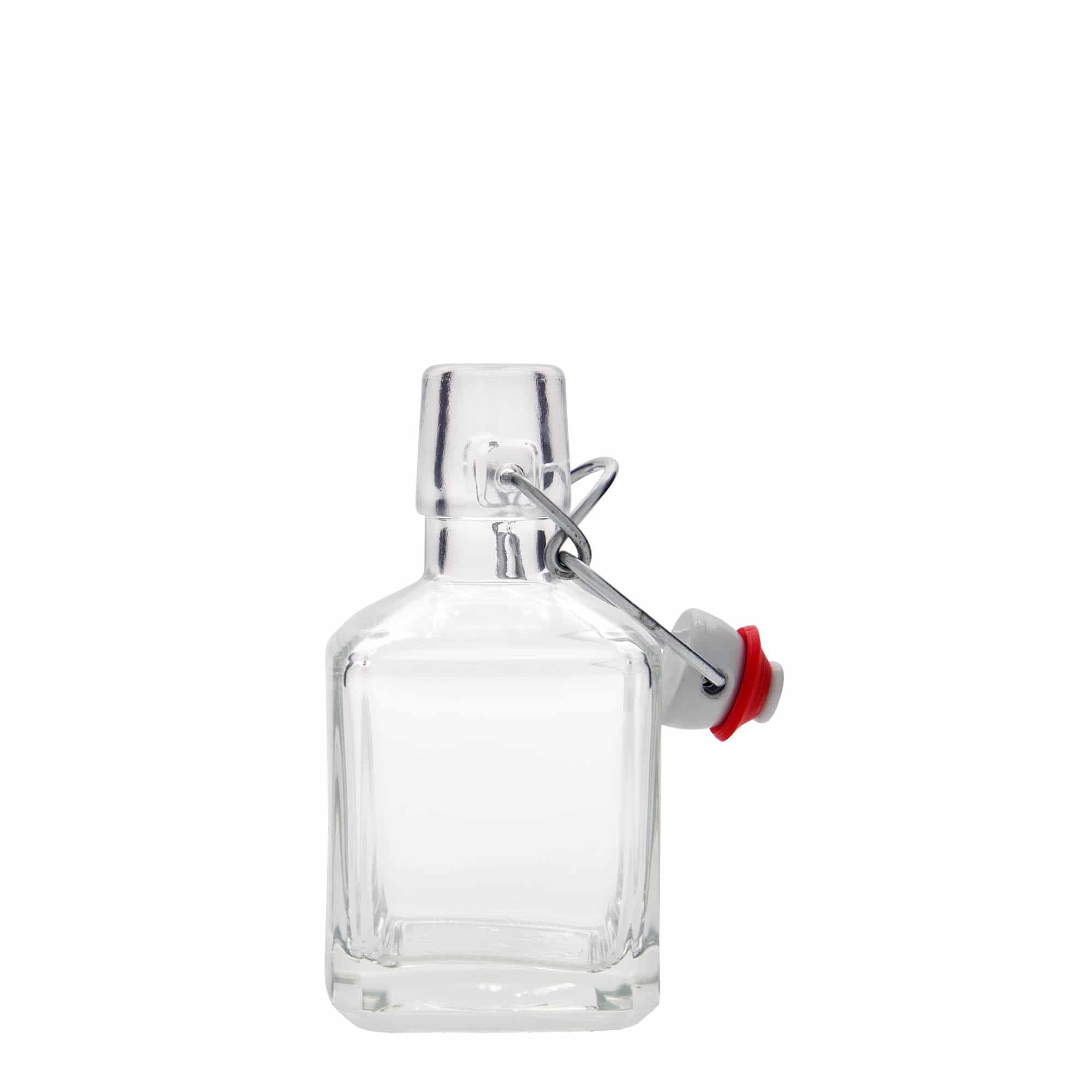 200 ml glasflaske 'Kubica', firkantet, åbning: patentprop
