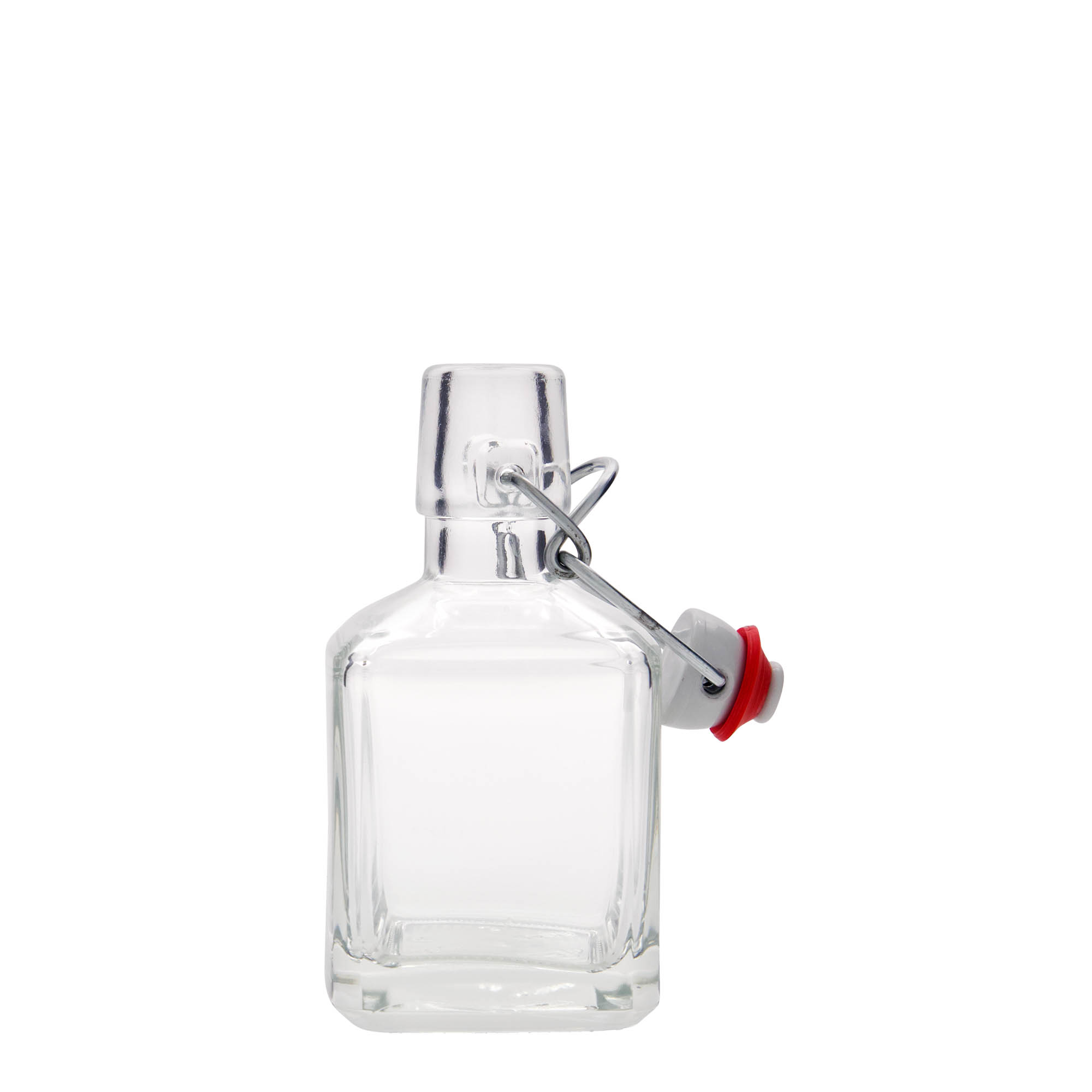 200 ml glasflaske 'Kubica', firkantet, åbning: patentprop 200 ml glasflaske 'Kubica', firkantet, åbning: patentprop