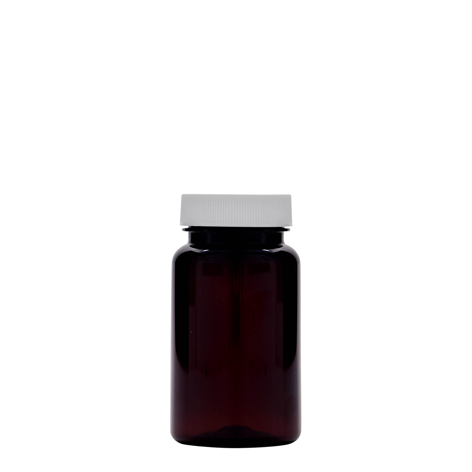 100 ml PET-flaske, plastik, brun, åbning: 38/400