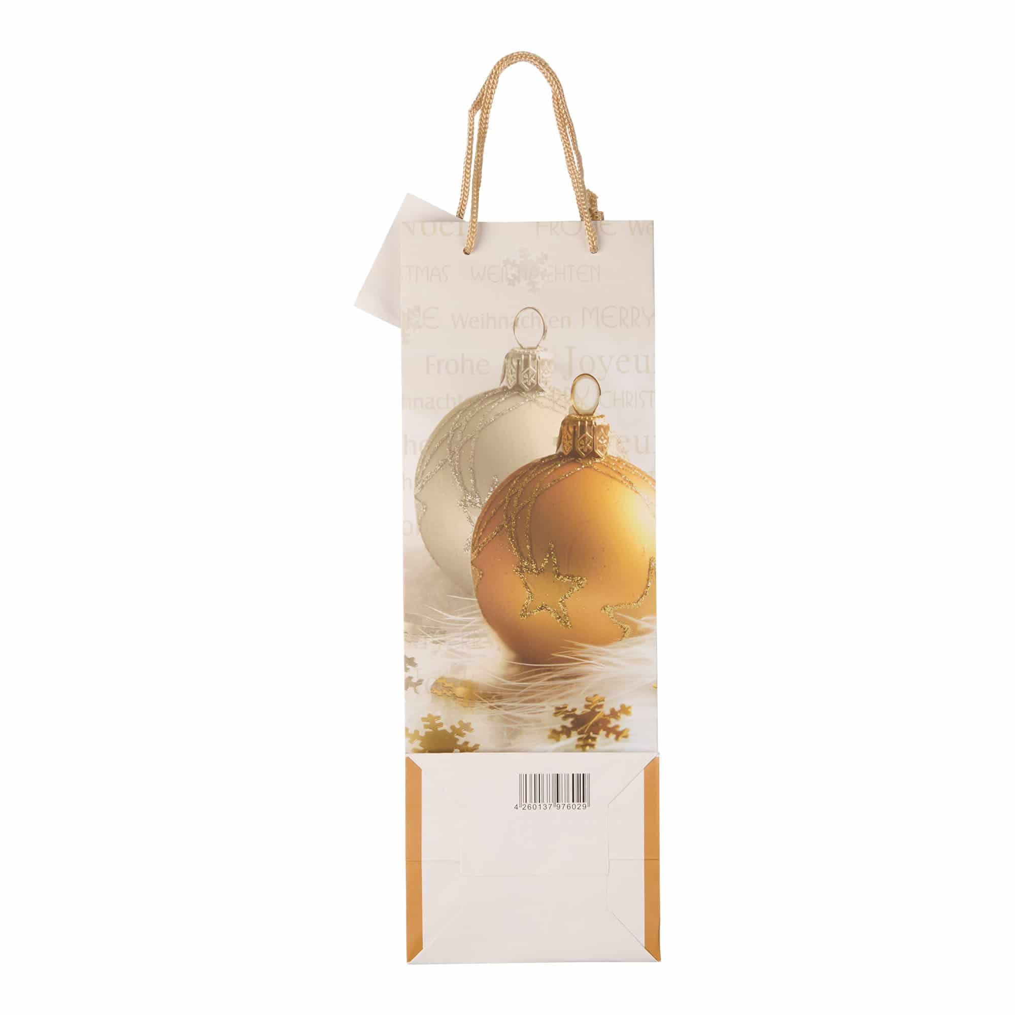 Flaskeholder, kvadratisk, papir, guld