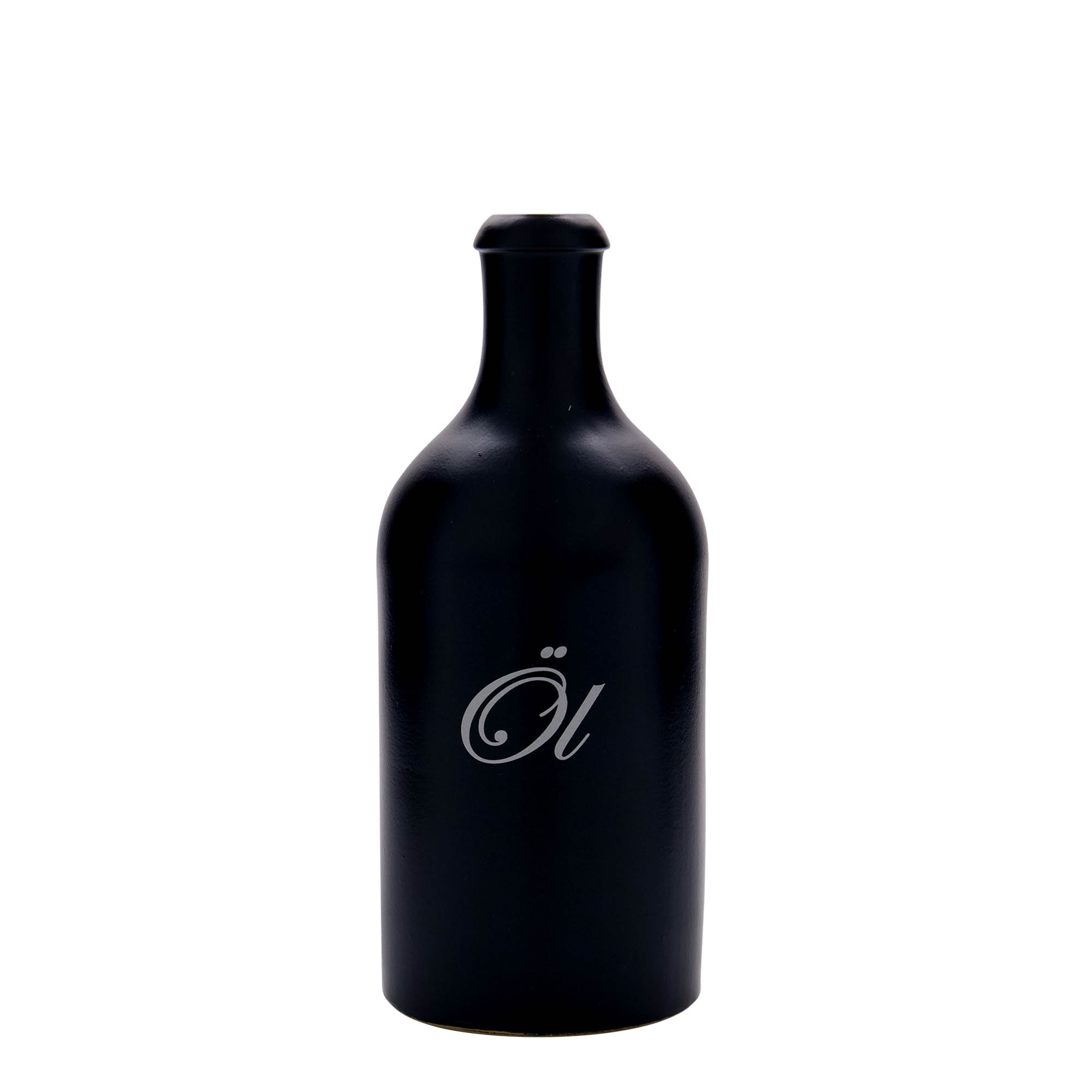 500 ml tonkrukke, motiv: øl, stentøj, sort, åbning: kork 500 ml tonkrukke, motiv: øl, stentøj, sort, åbning: kork