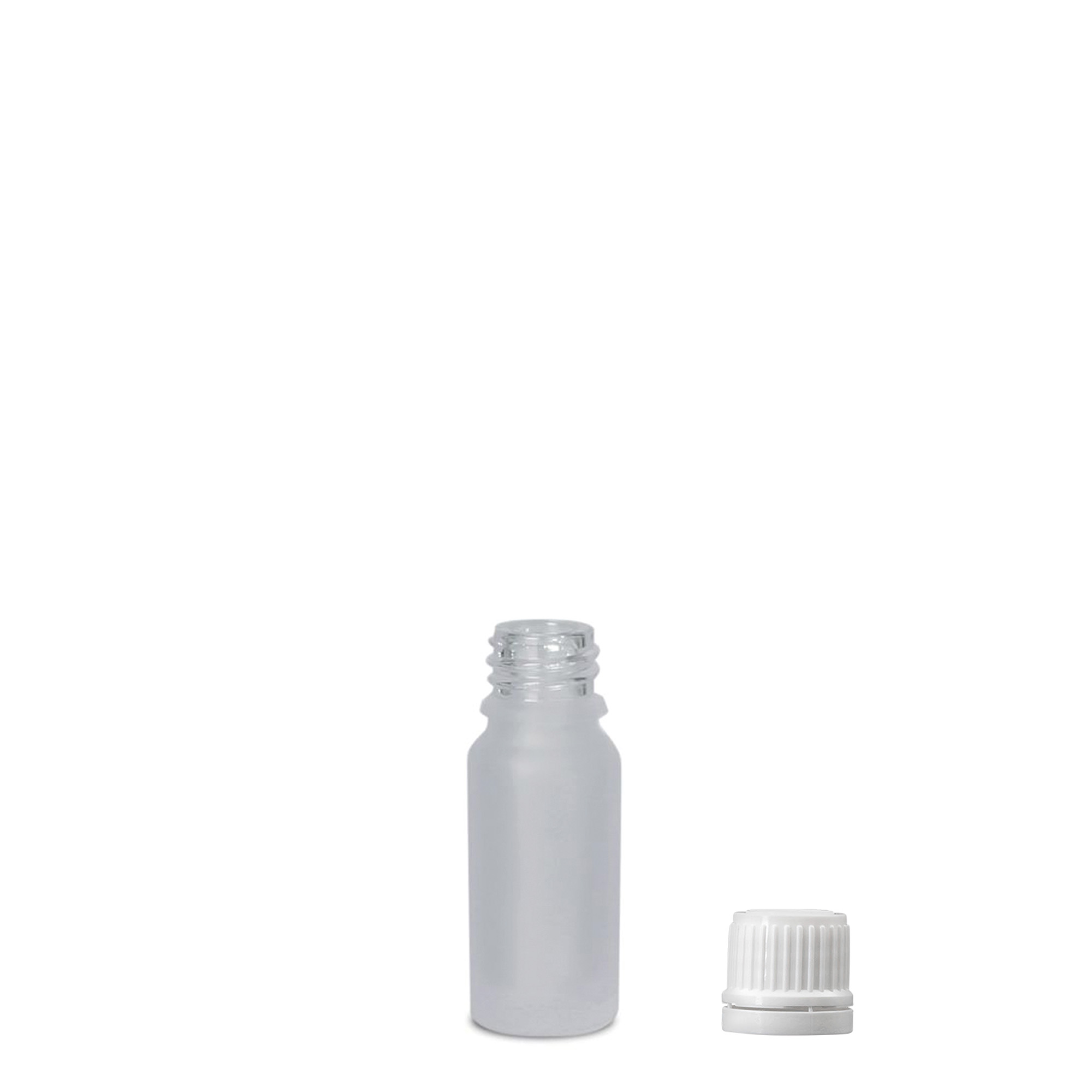 10 ml medicinflaske, glas, frostet, åbning: DIN 18 10 ml medicinflaske, glas, frostet, åbning: DIN 18