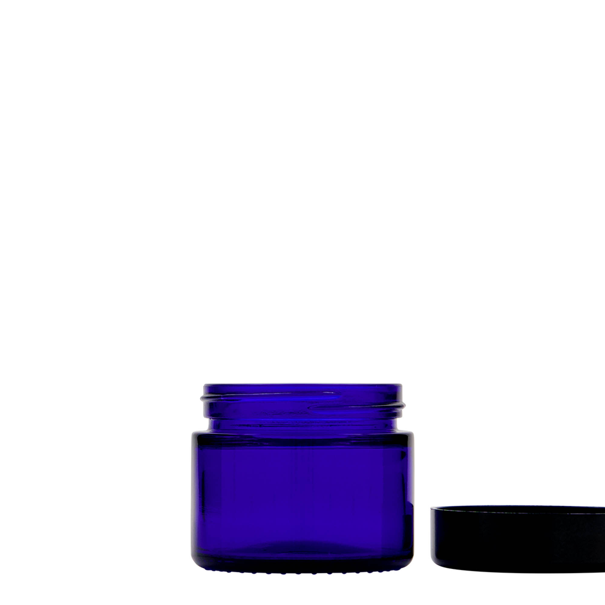 50 ml krukke 'Blue Edition', glas, kongeblå, åbning: skruehætte 50 ml krukke 'Blue Edition', glas, kongeblå, åbning: skruehætte
