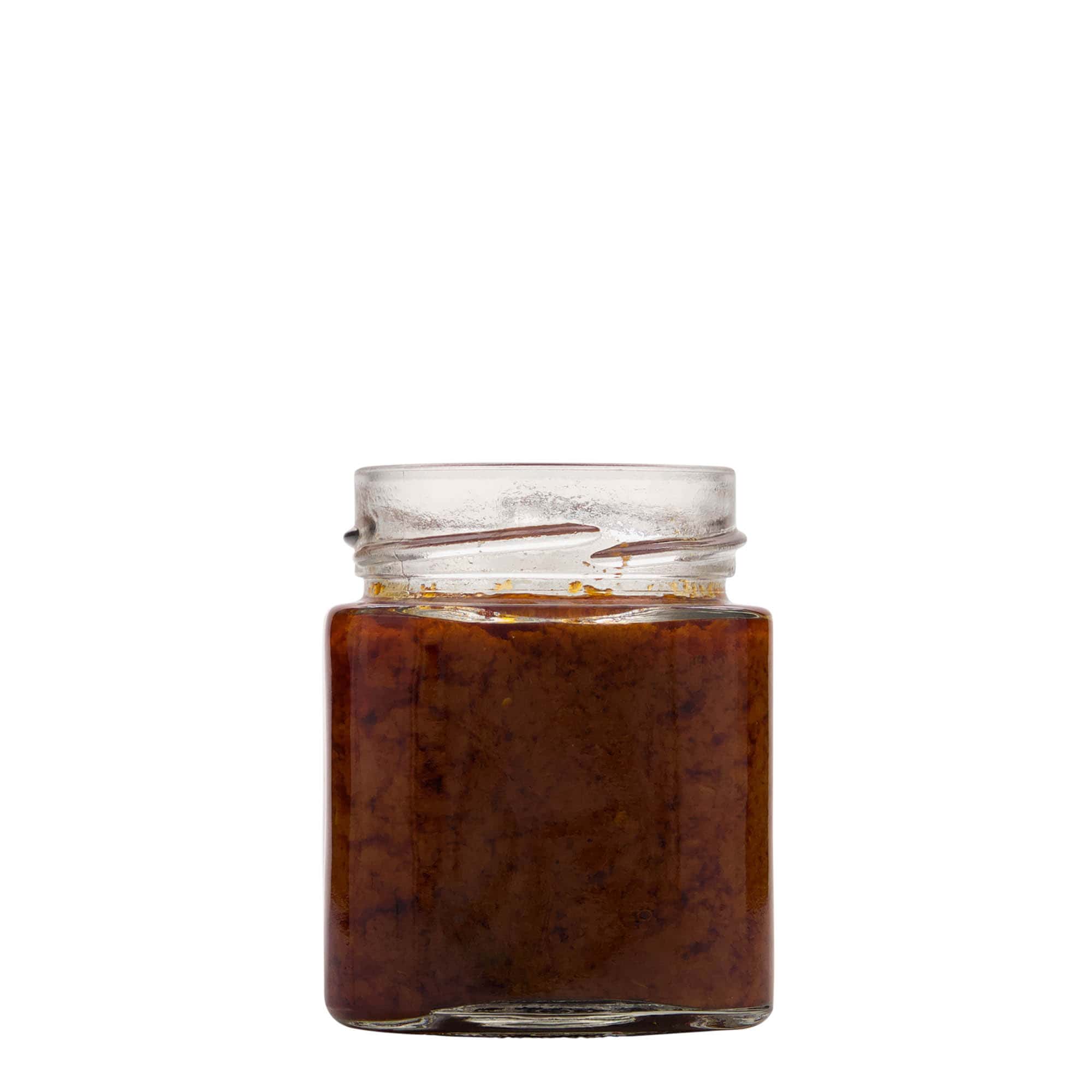 212 ml firkantet glas 'Ikarus', åbning: Deep-Twist-Off (DTO 63)