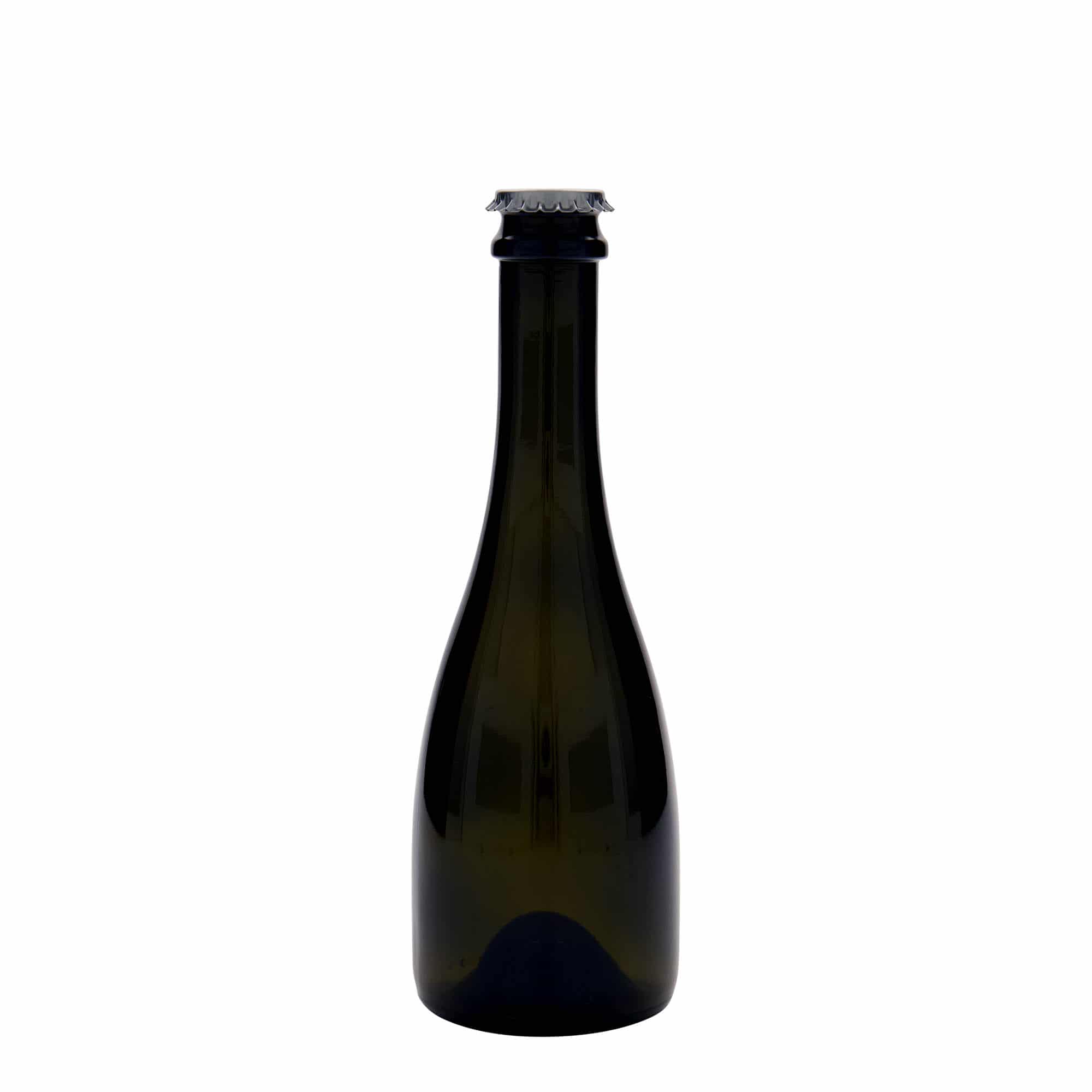 330 ml øl-/sodavandsflaske 'Tosca', glas, antikgrøn, åbning: Kronkapsel