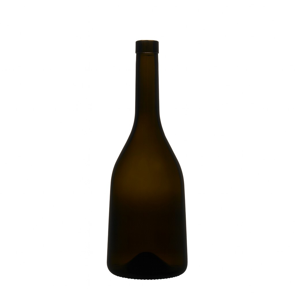 750 ml glasflaske 'Rustica', antikgrøn, åbning: kork