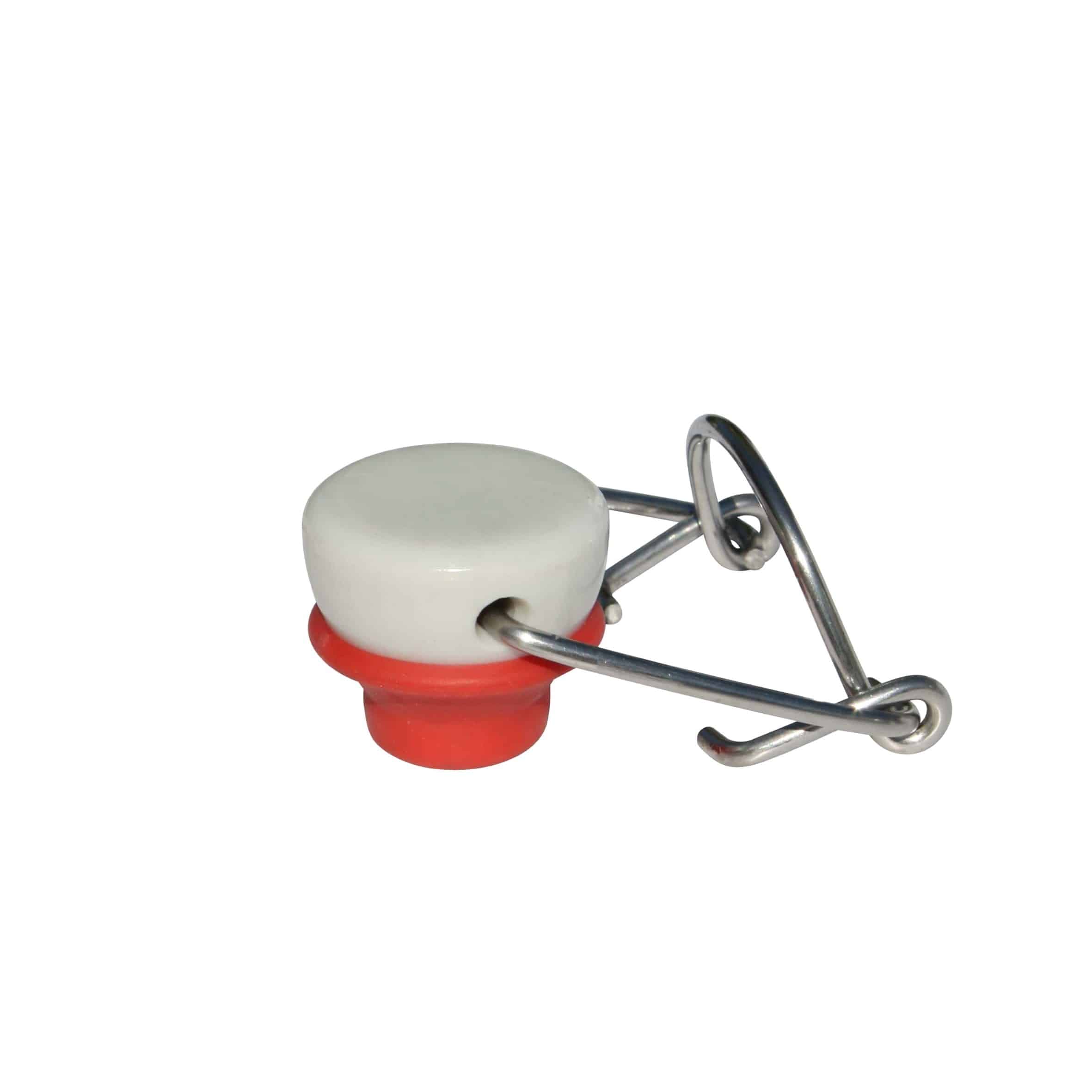 Låsebeslag specialstørrelse, plastik, rød-hvid Låsebeslag specialstørrelse, plastik, rød-hvid