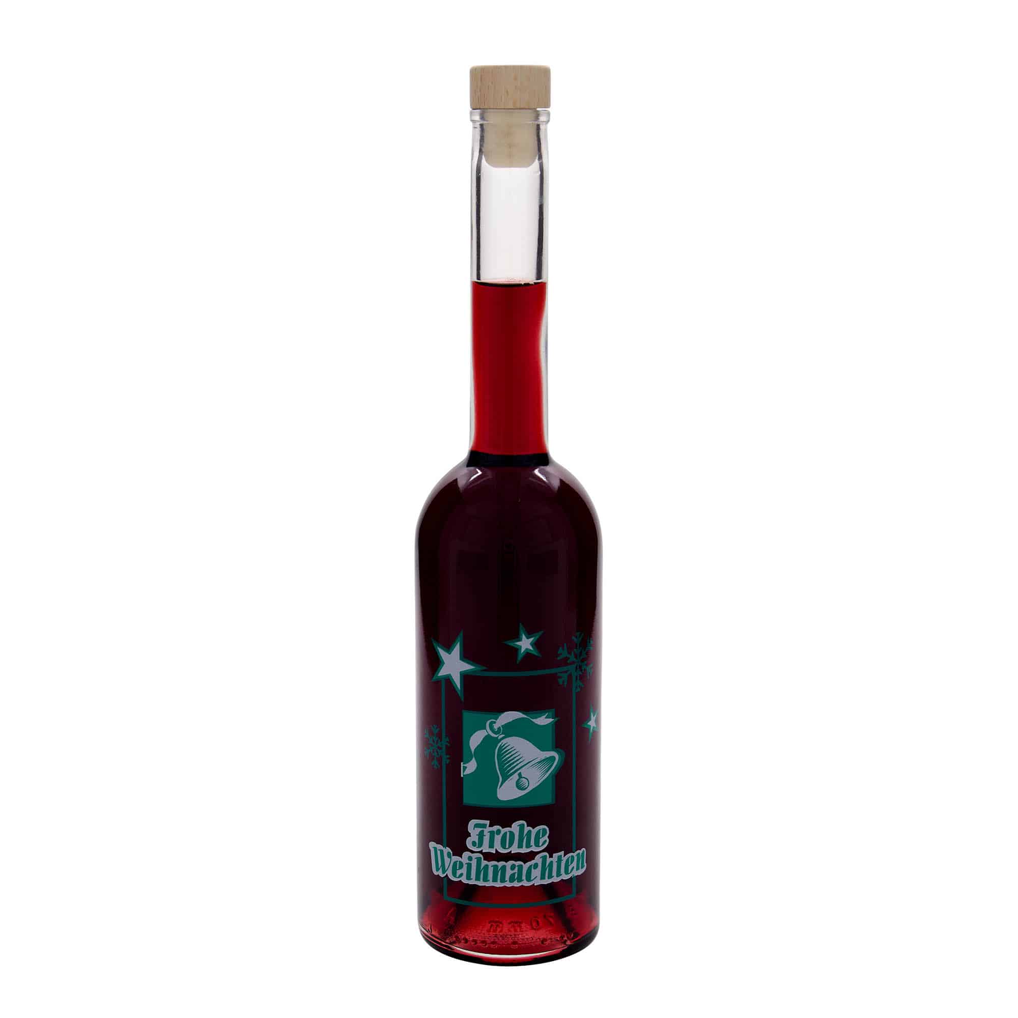 500 ml glasflaske 'Opera', motiv: Glædelig jul, åbning: Kork