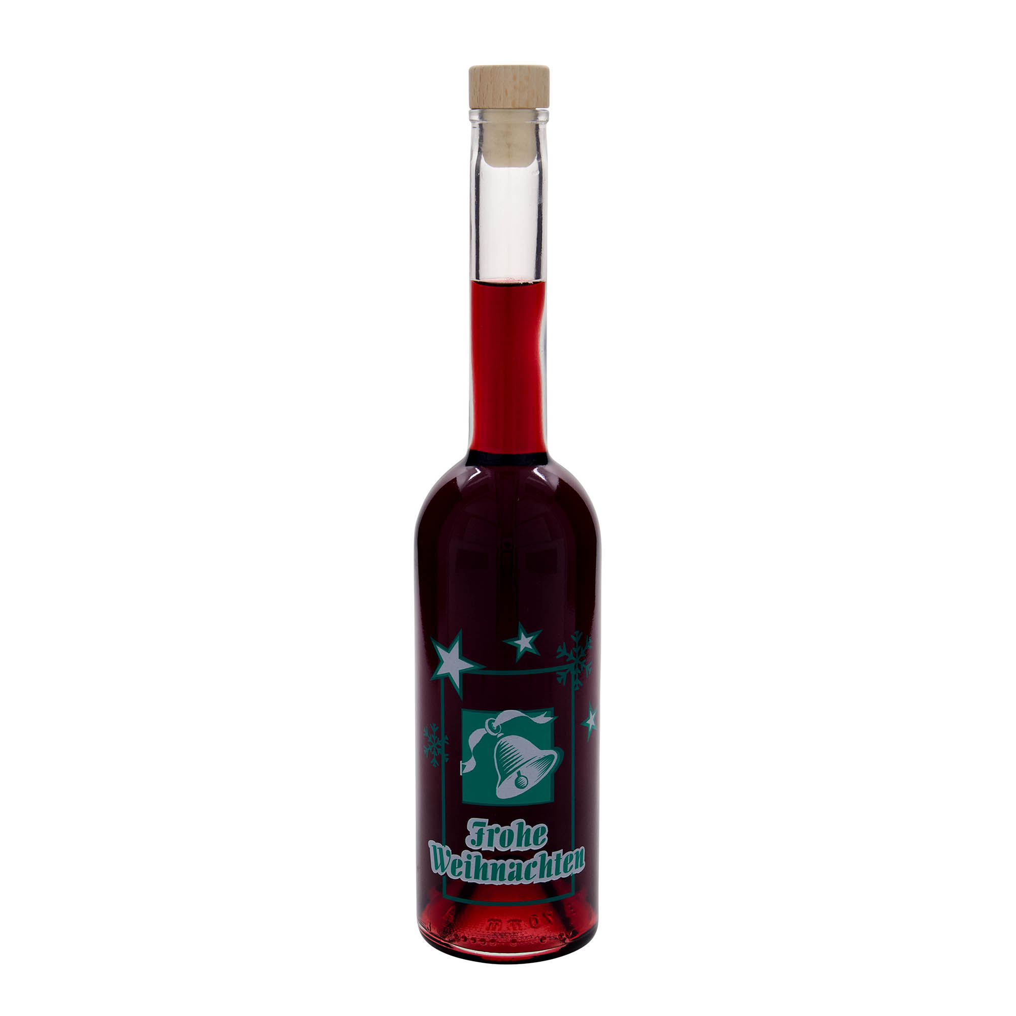500 ml glasflaske 'Opera', motiv: Glædelig jul, åbning: Kork 500 ml glasflaske 'Opera', motiv: Glædelig jul, åbning: Kork