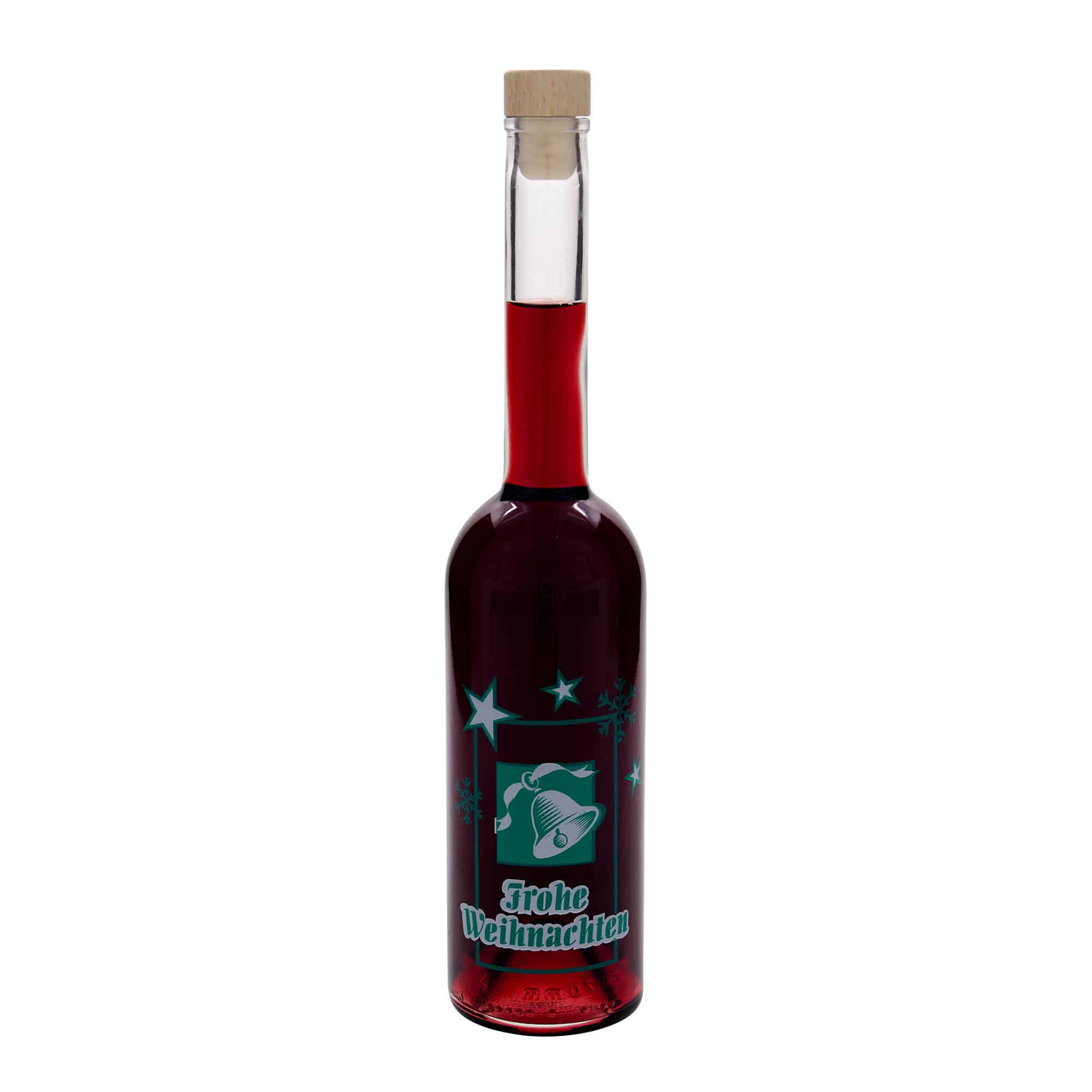 500 ml glasflaske 'Opera', motiv: Glædelig jul, åbning: Kork