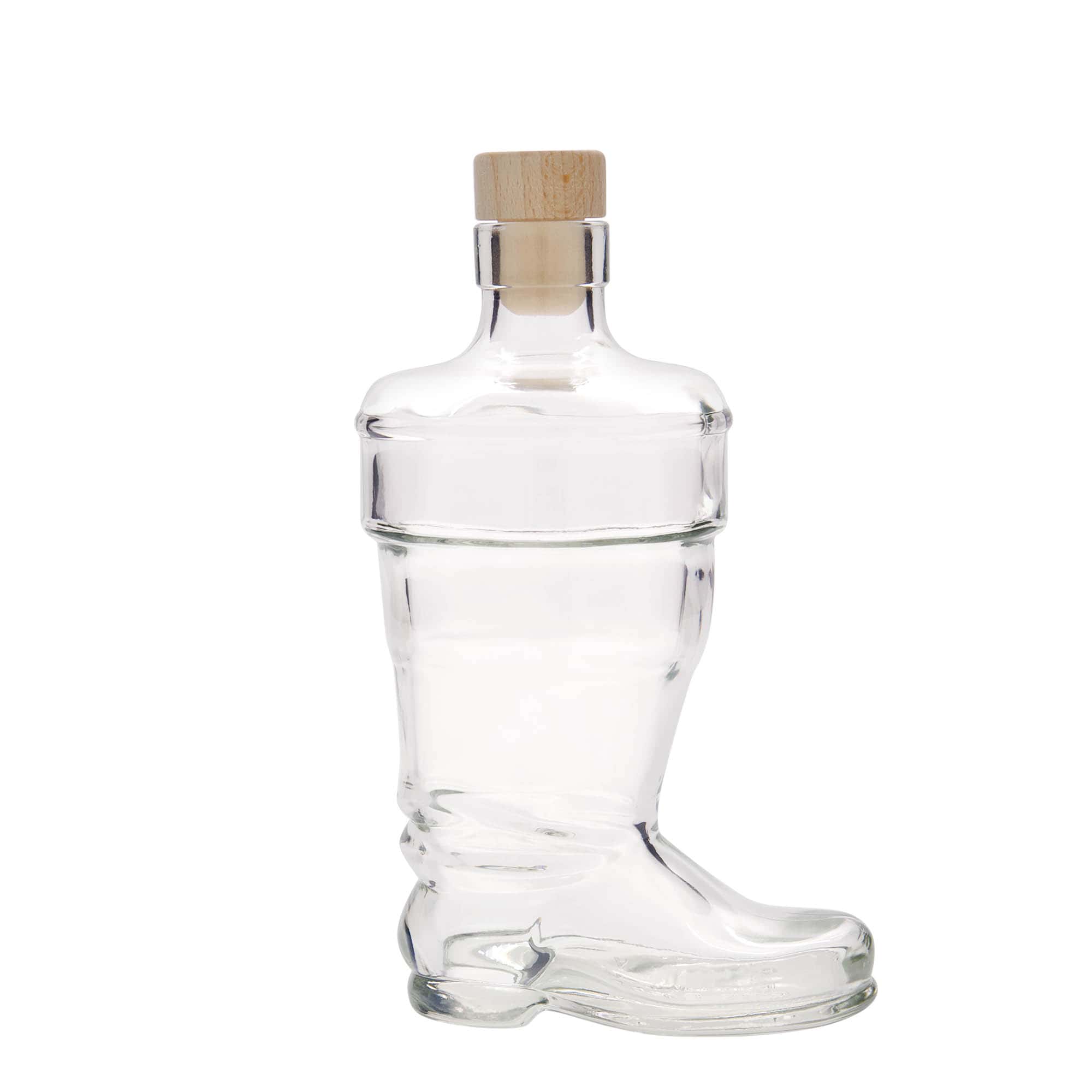 350 ml glasflaske 'Støvle', åbning: kork