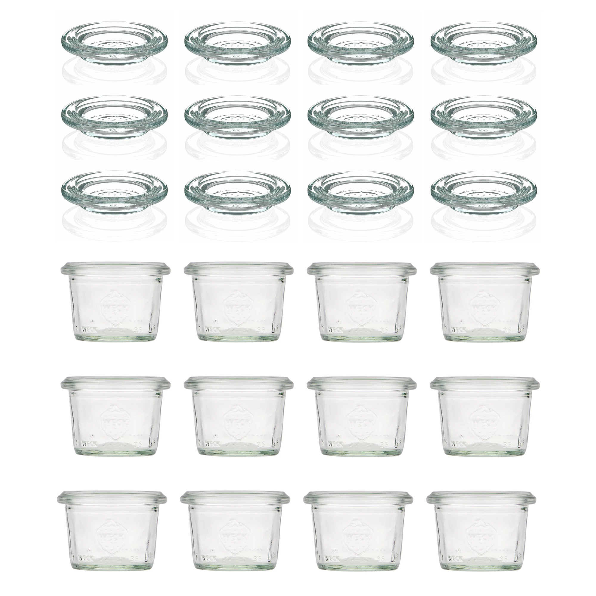 12x 35 ml WECK-sturzglas med glaslåg RR 40