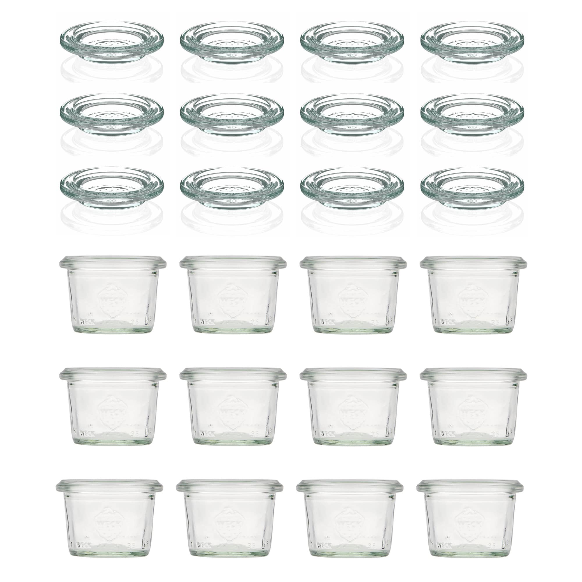 12x 35 ml WECK-sturzglas med glaslåg RR 40