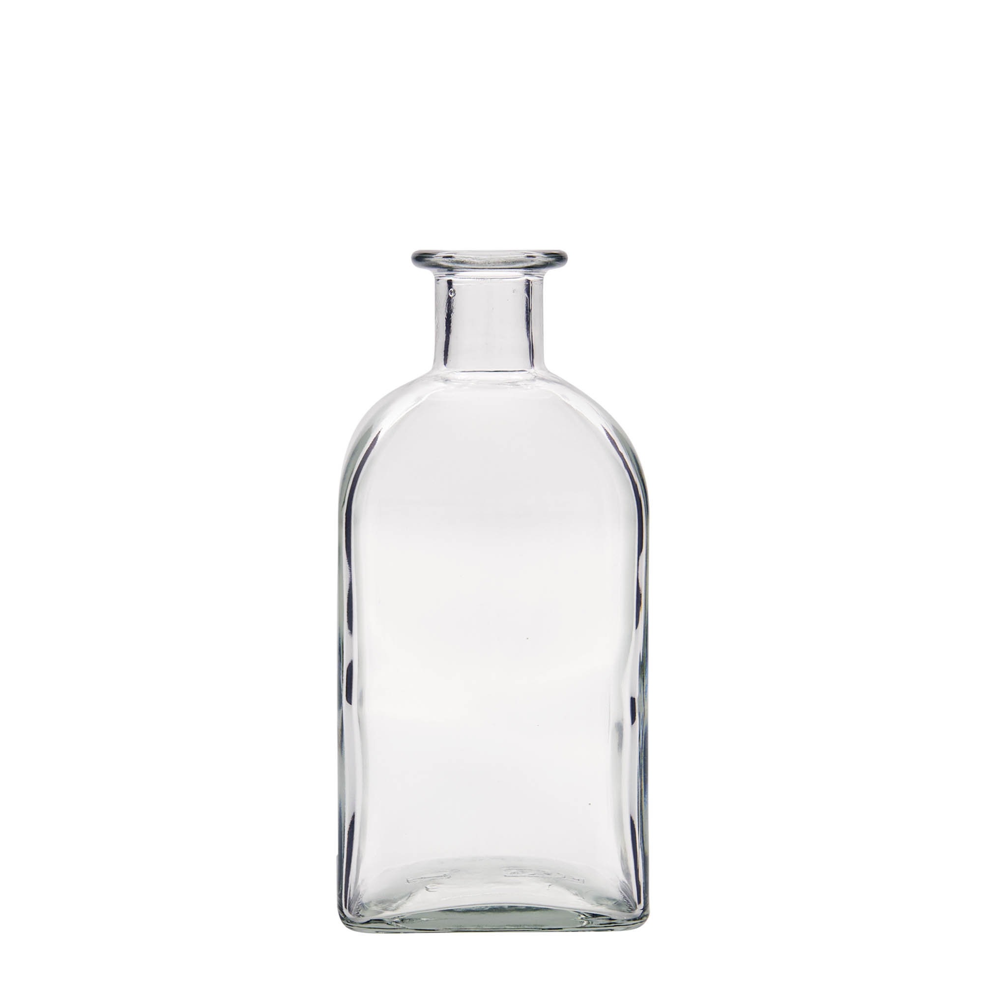 500 ml glasflaske Apotheker Carré, firkantet, åbning: kork 500 ml glasflaske Apotheker Carré, firkantet, åbning: kork