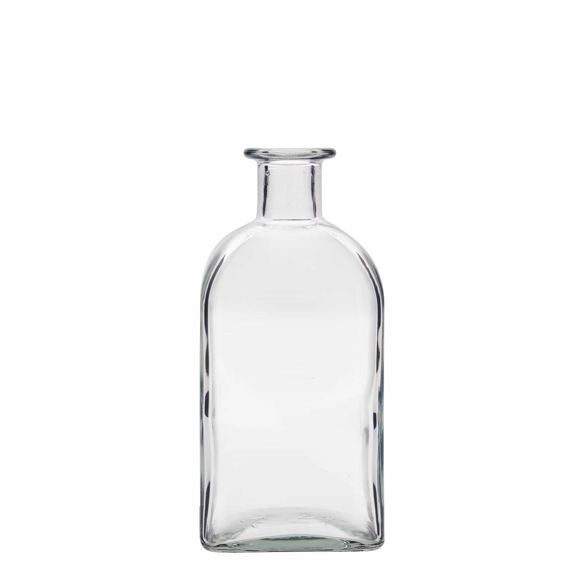 500 ml glasflaske Apotheker Carré, firkantet, åbning: kork
