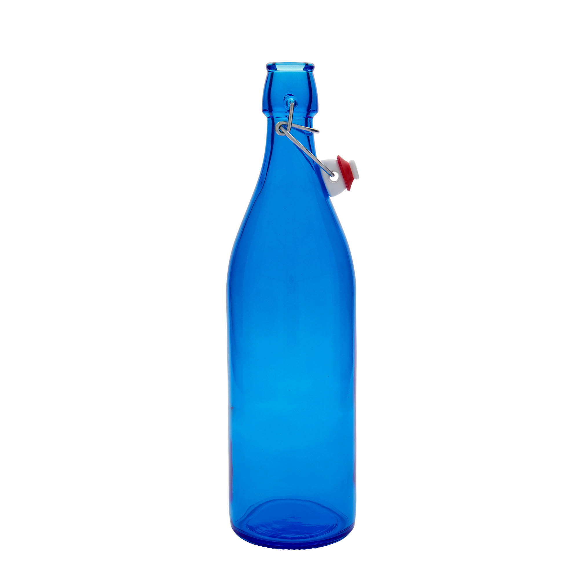 1.000 ml glasflaske 'Giara', blå, åbning: patentprop 1.000 ml glasflaske 'Giara', blå, åbning: patentprop